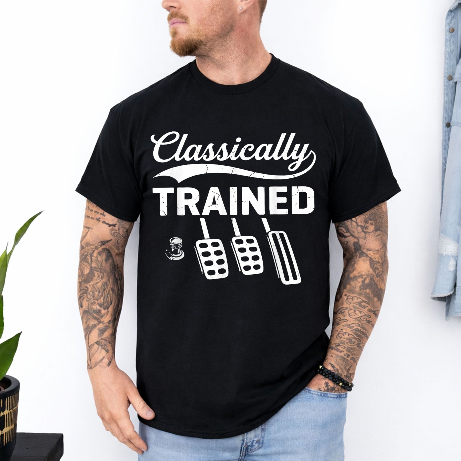 Classically Trained with Dimmer Manual Car Pedals Driving Men T-Shirt