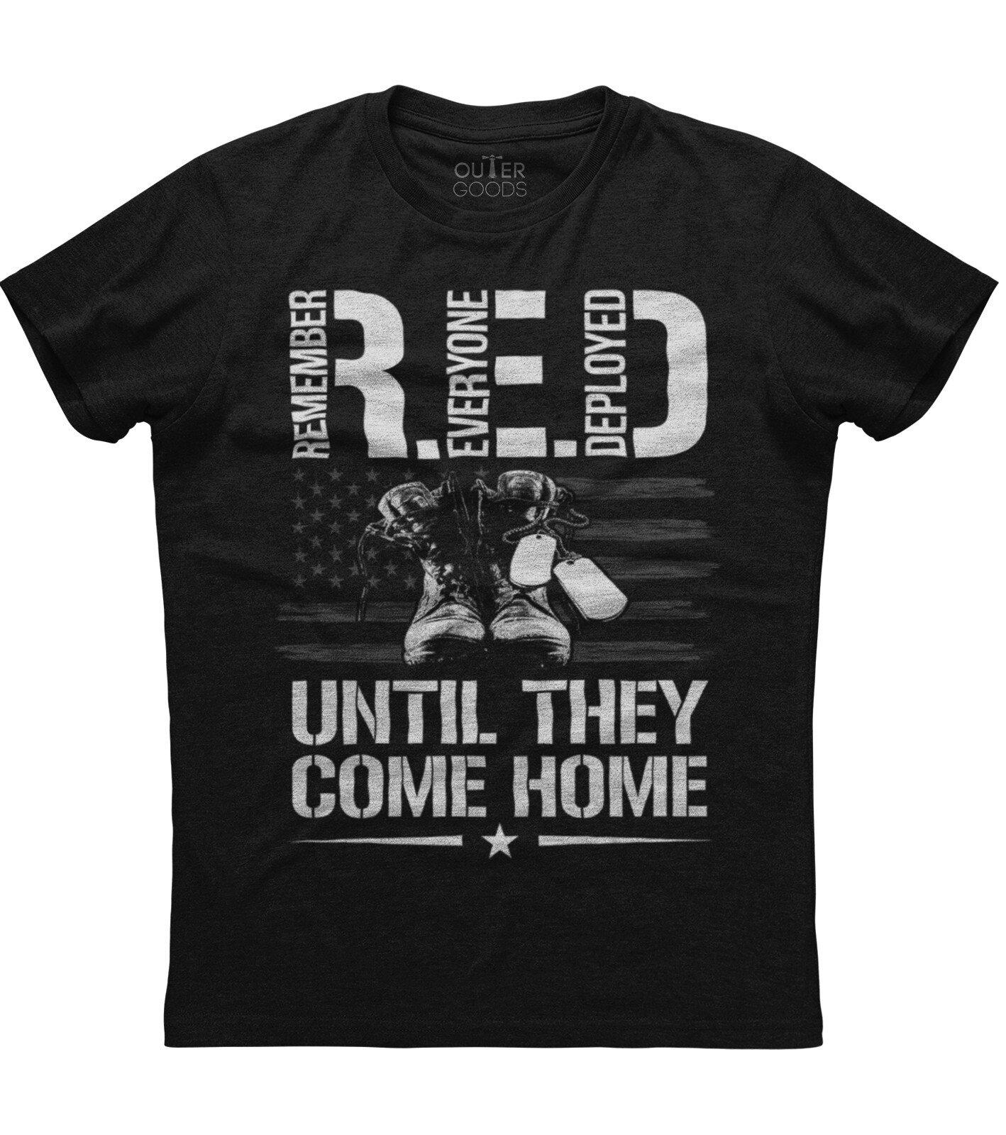 Remember Every One Deployed New Mens Shirt Donald Trump America Flag Patriot Tee