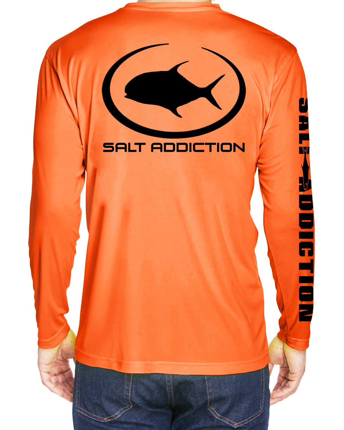 Salt Addiction long sleeve microfiber performance dri fishing t shirt 30+ UV