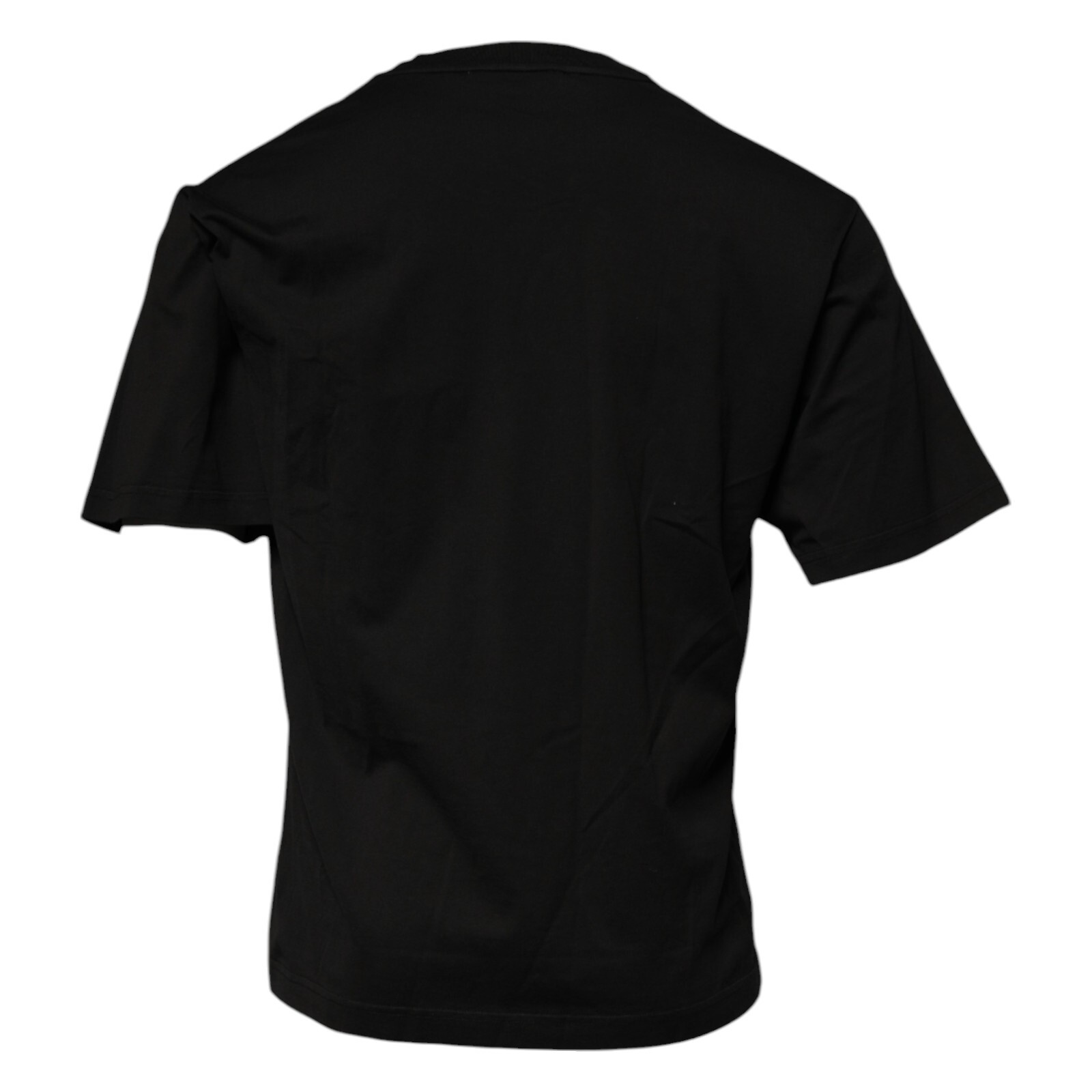 DOLCE & GABBANA T-shirt Black DG Logo Cotton Crew Neck Men IT48/US38/M 600usd