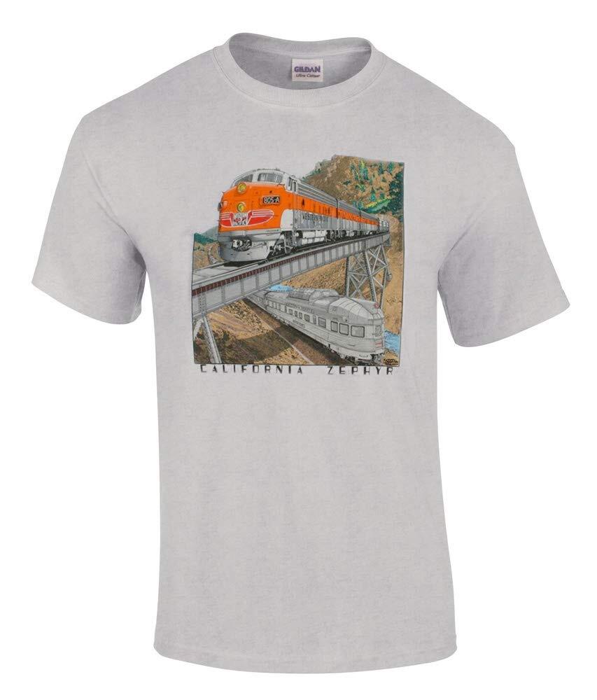 Western Pacific California Zephyr Authentic Railroad Train T-Shirt Tee Shirt[128