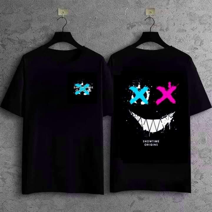 Stylish Black T-Shirts with Unique Printed Designs