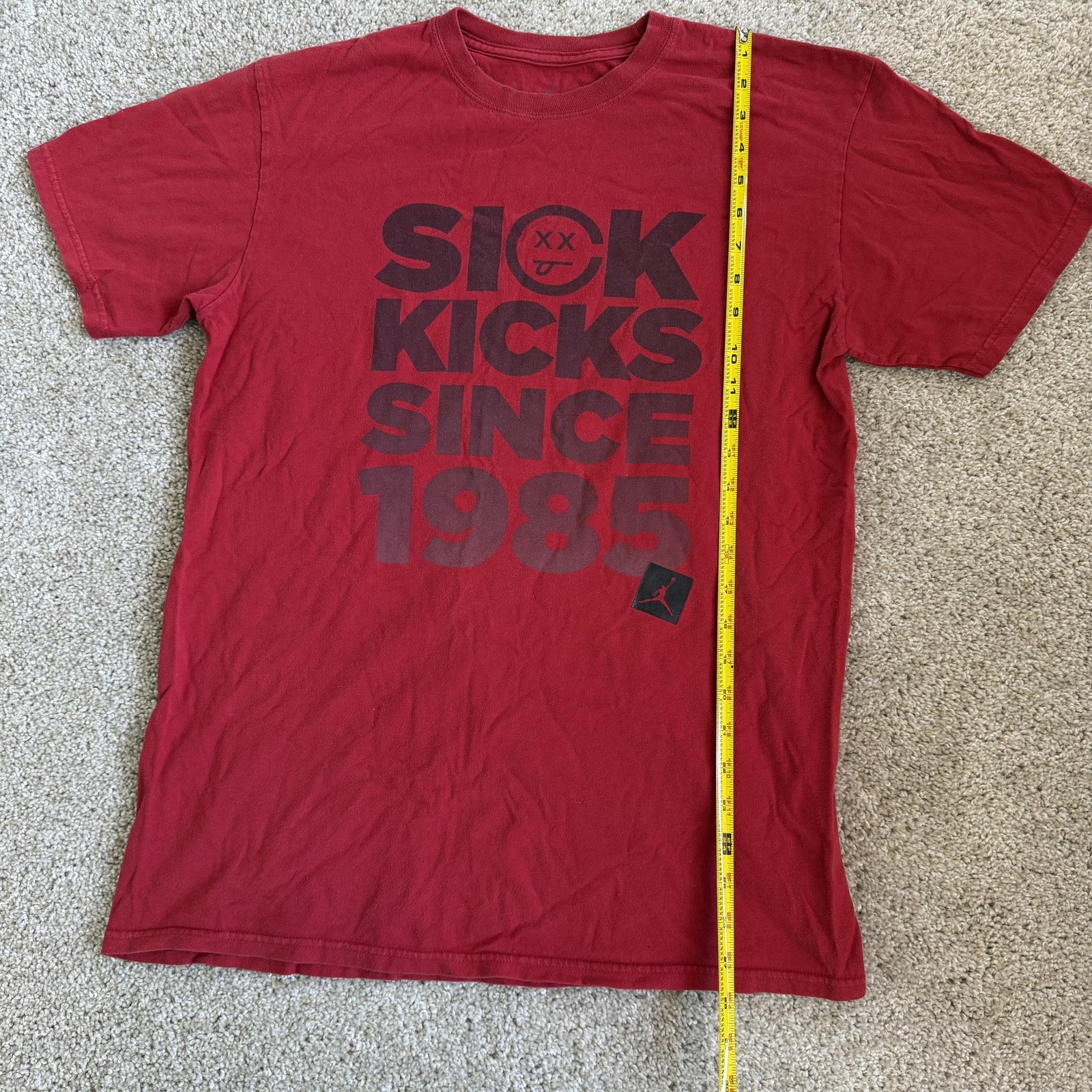 Jordan Sick Kicks Since 1985 Shirt Mens Large Red Sneaker Graphic Tee T-Shirt