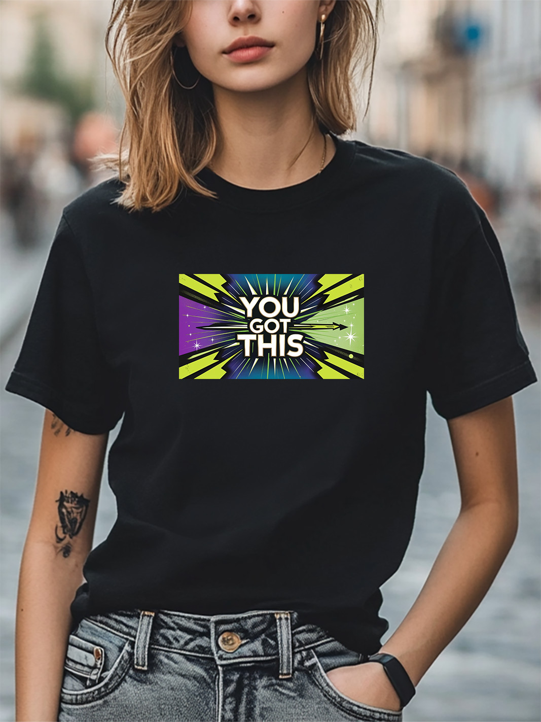 You Got This Colorful Graphic Unisex Women Men T-Shirt Trendy Casual Tee