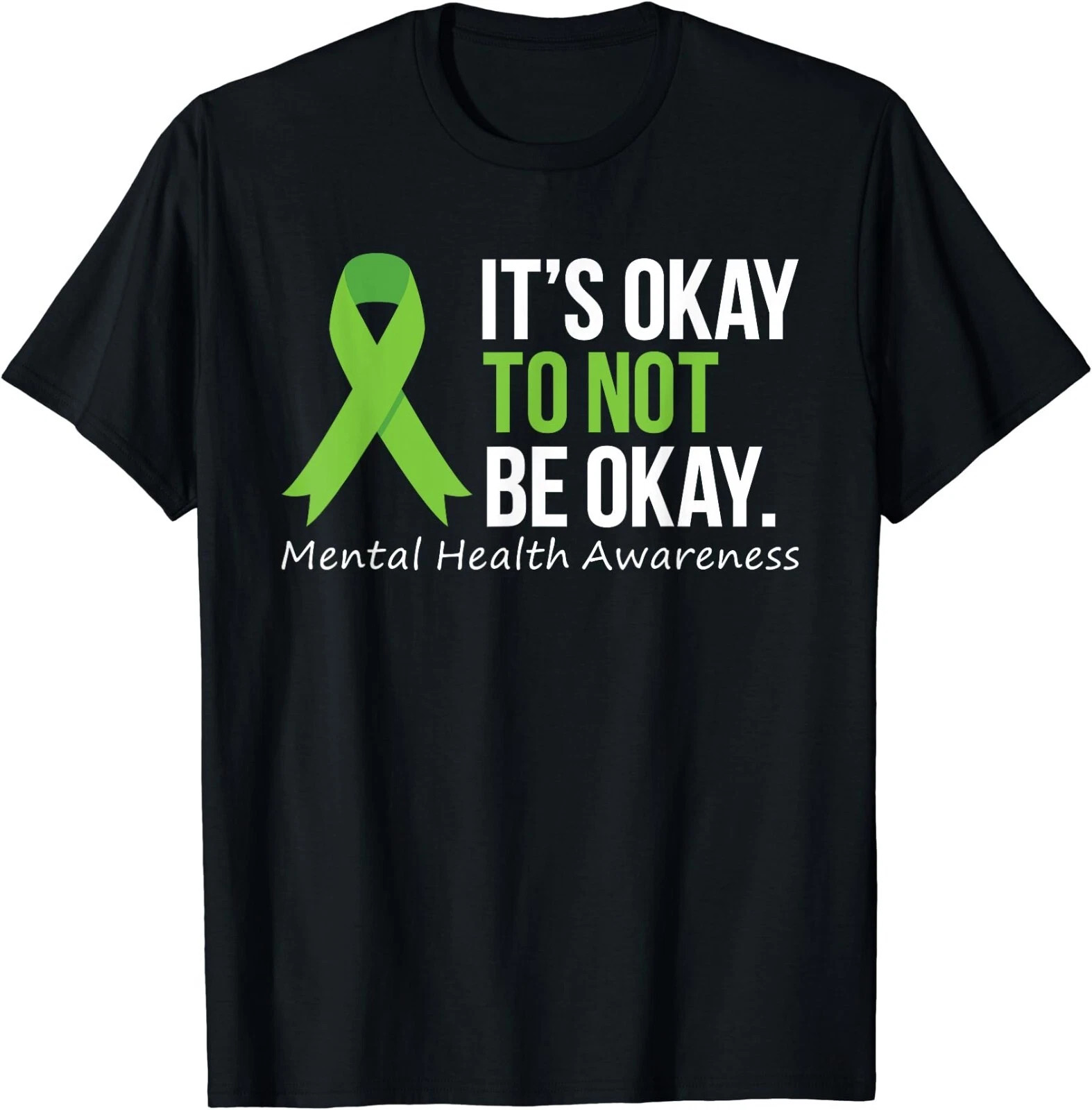 Its Okay To Not Be Okay Shirt Mental Health Awareness Ribbon T-Shirt