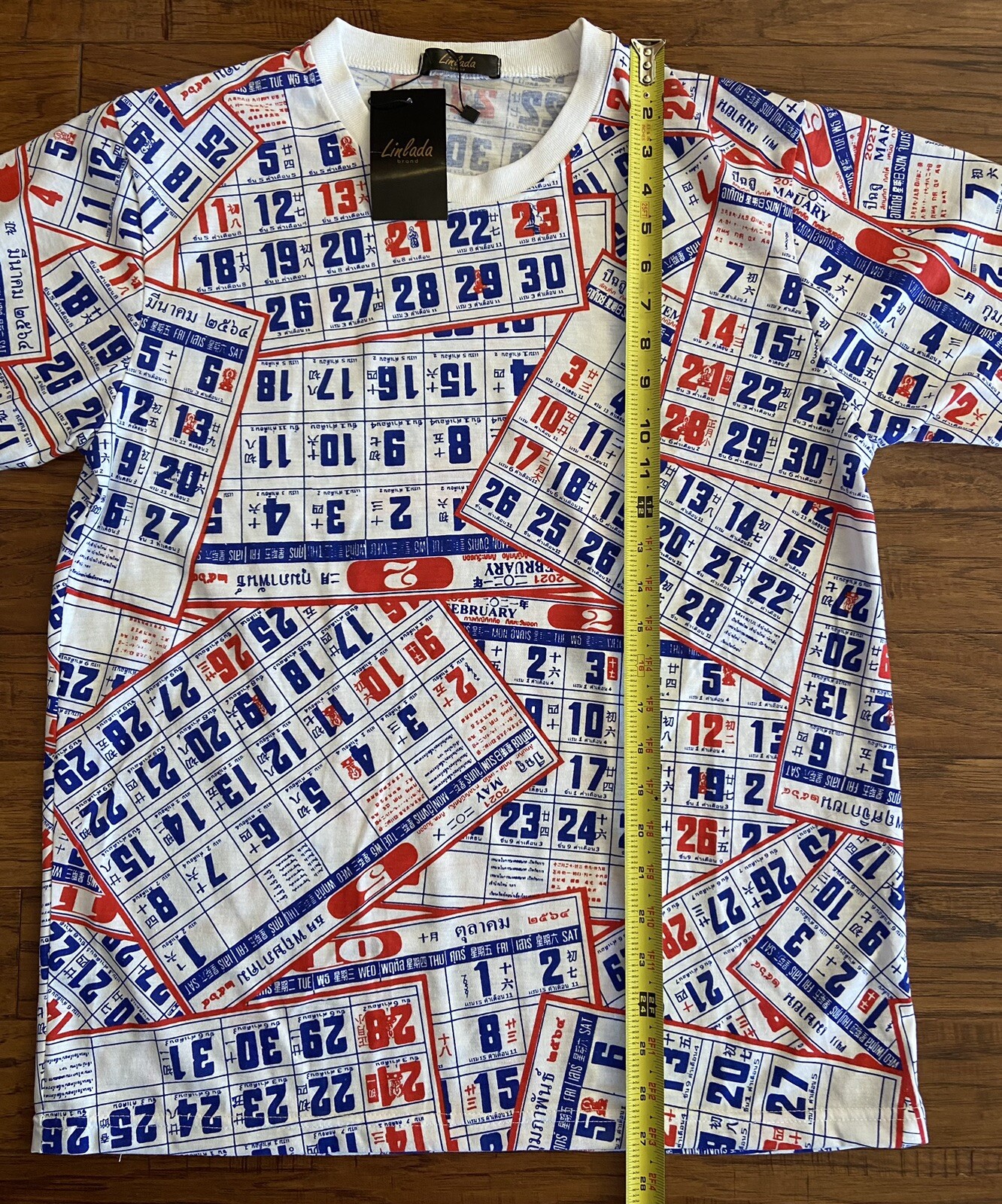 Linlada Brand Calendar Shirt Multi color New With Tag *( See Photos For Sizing)*