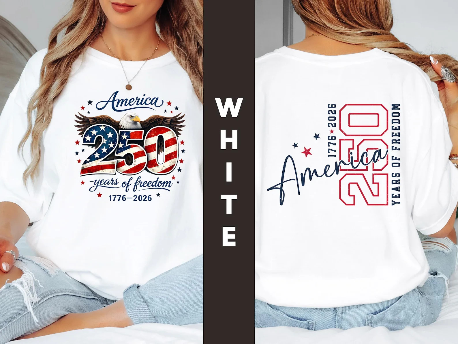 American Bald Eagle T-Shirt, Freedom Shirt, America 250 Years Of Freedom T-Shirt