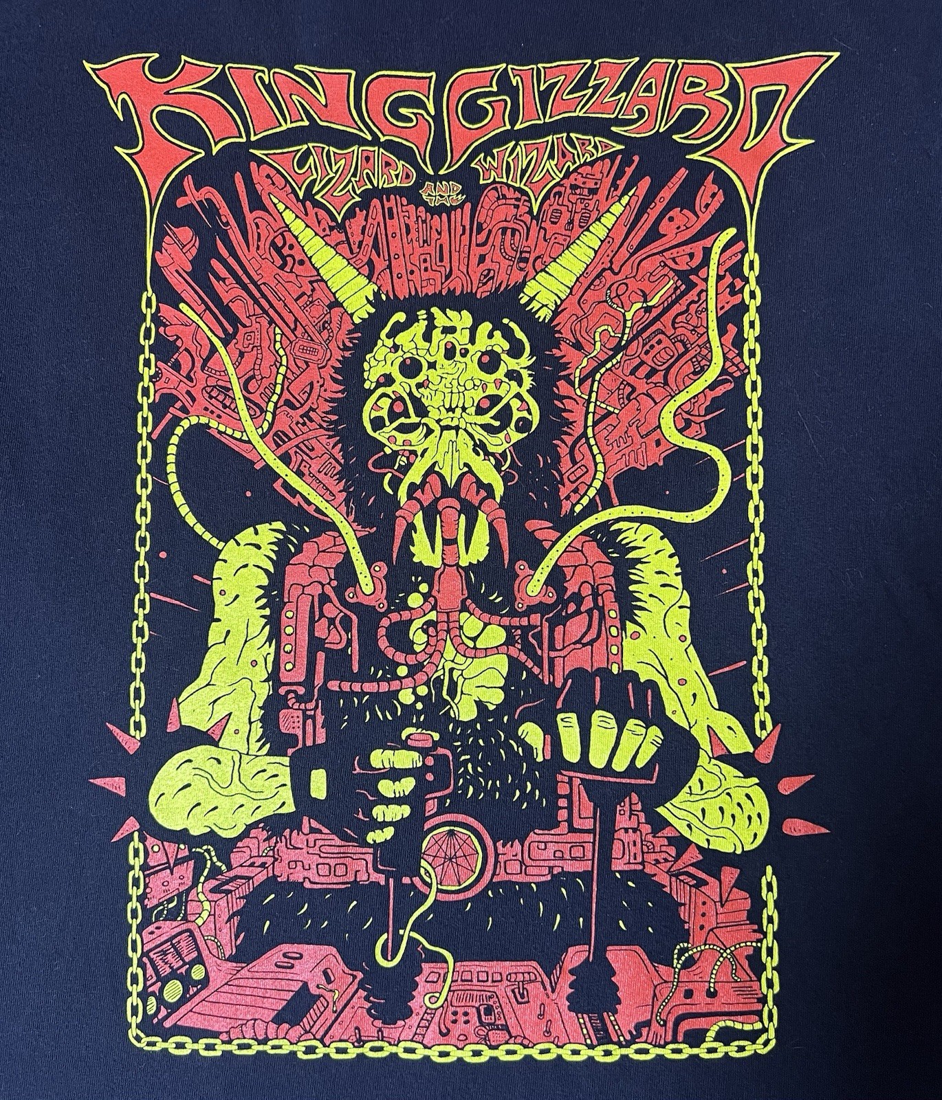 King Gizzard And The Lizard Wizard Psychedelic Graphic Band T-Shirt KGLW Tee M