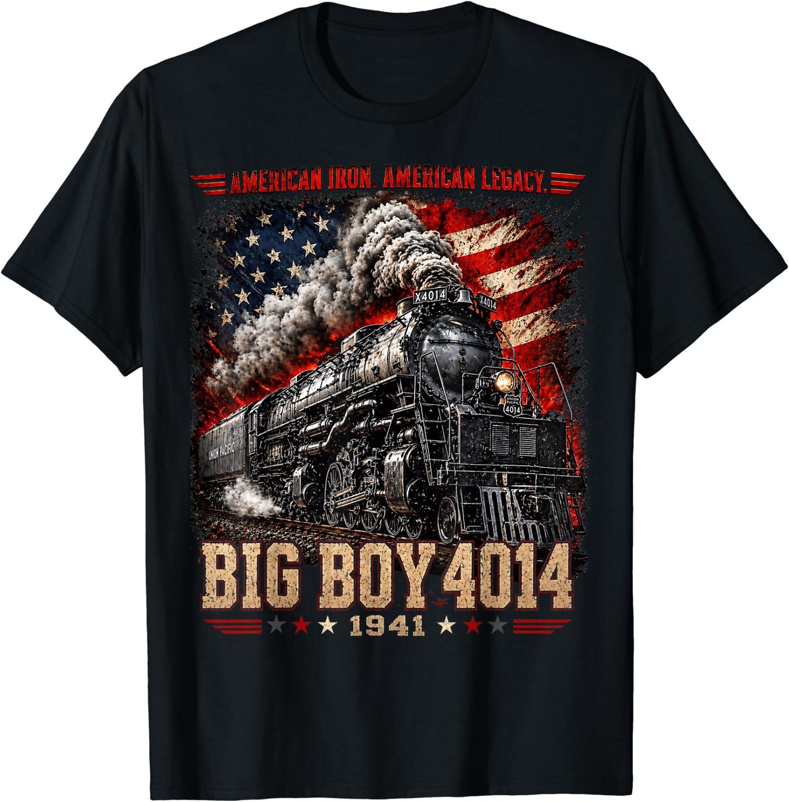 Big Boy 4014 Vintage Steam Locomotive Railroad Train Engine T-Shirt