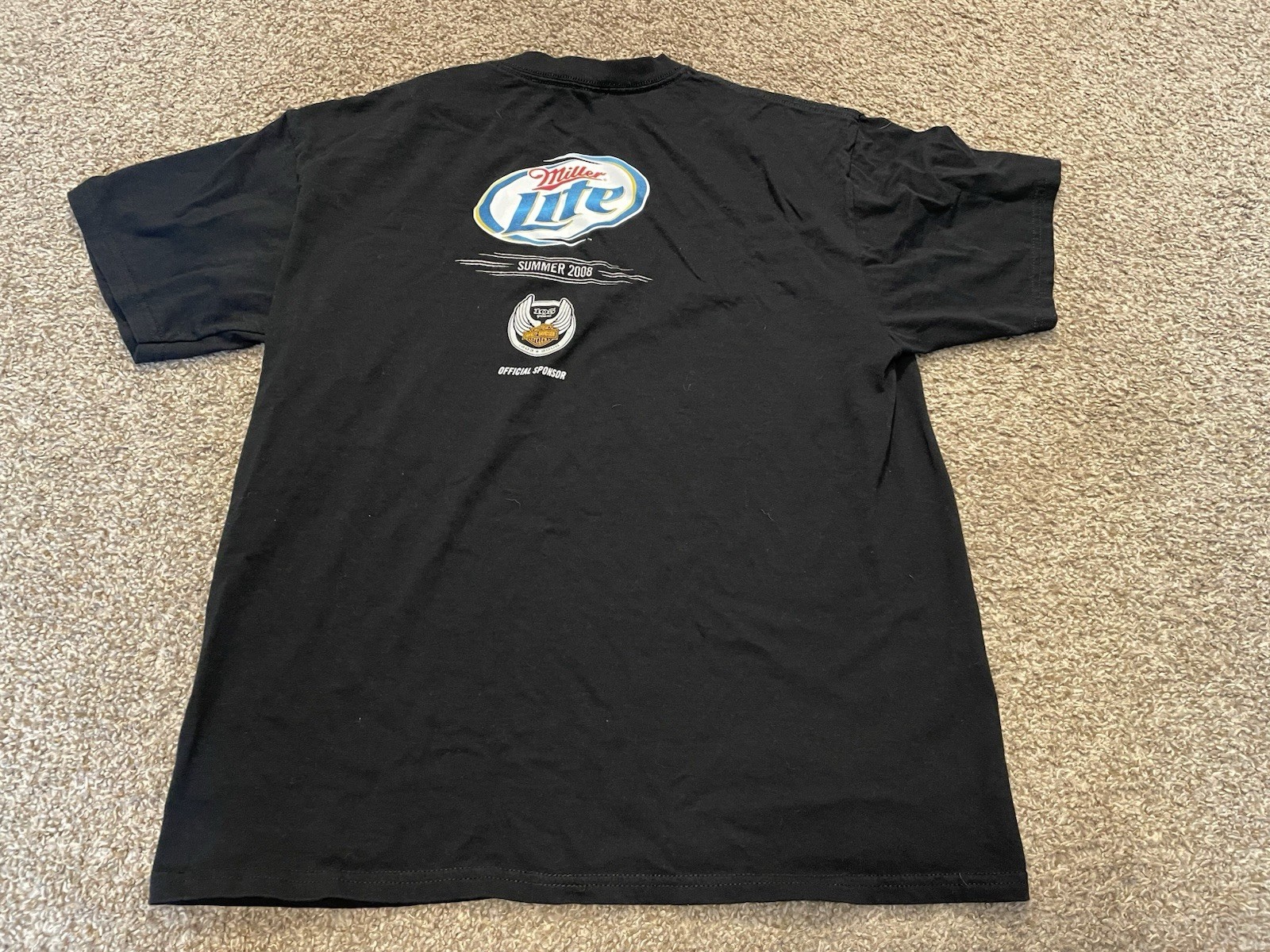 Summer 2008 Miller Lite Harley Davidson 105 Years Official Sponsor T-shirt Sz XL