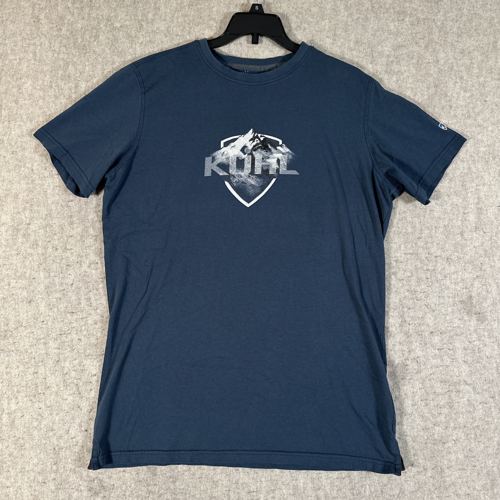 Kuhl Mens Shirt Medium Organic Cotton Blue Graphic Tee Wildfibre
