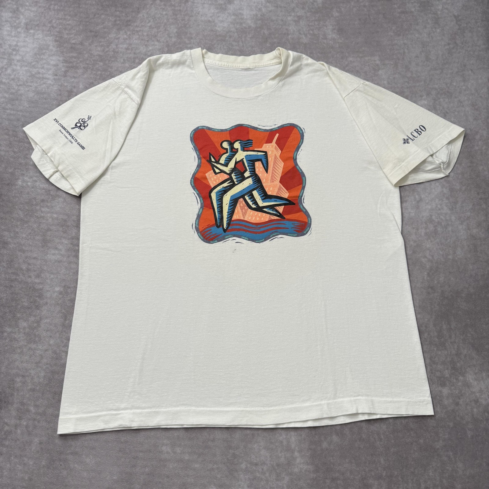 Vintage 90s LCBO Games Shirt Mens XL Kuala Lumpur Malaysia Marathon