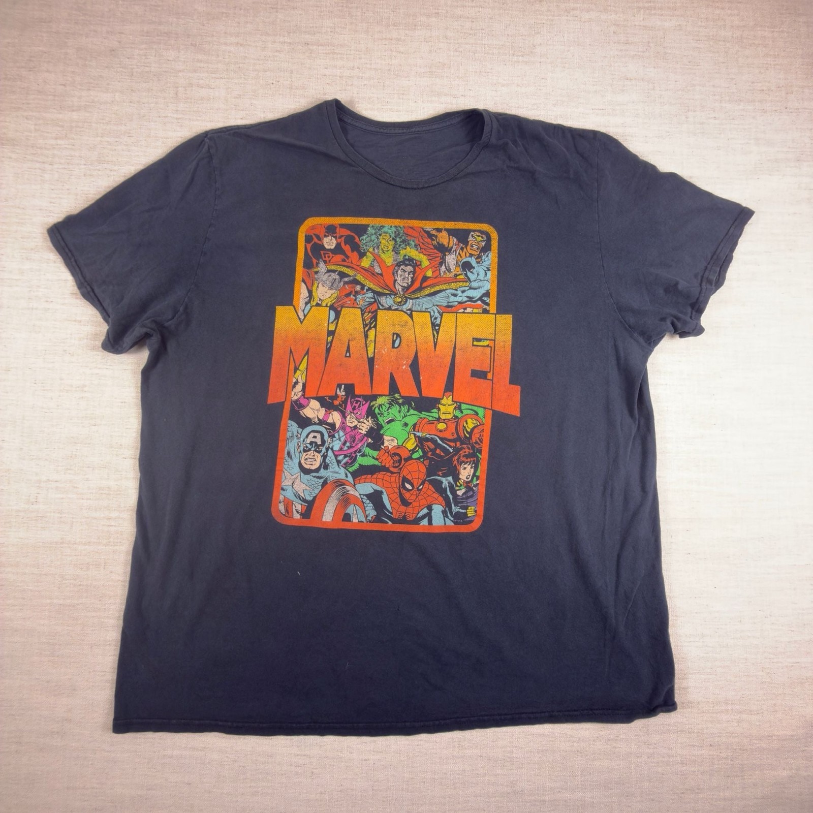 Marvel Comics Retro Graphic T-Shirt Black
