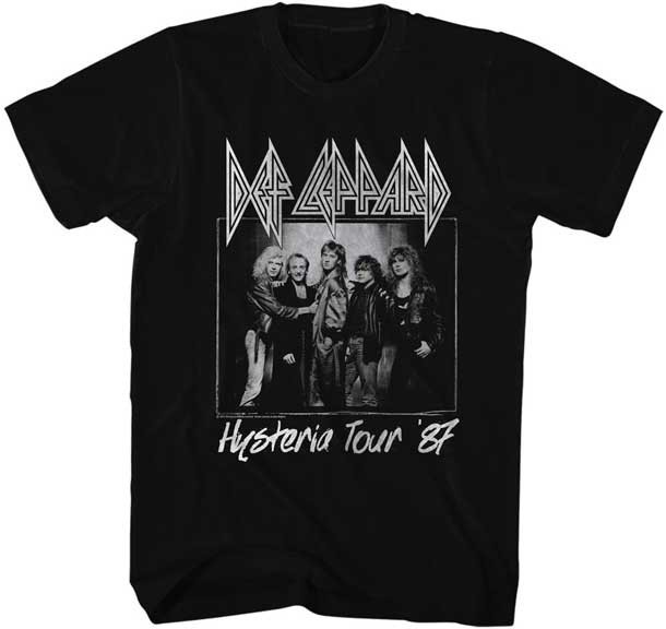 Def Leppard Hysteria Tour 87 Band Photo Men’s T Shirt LG