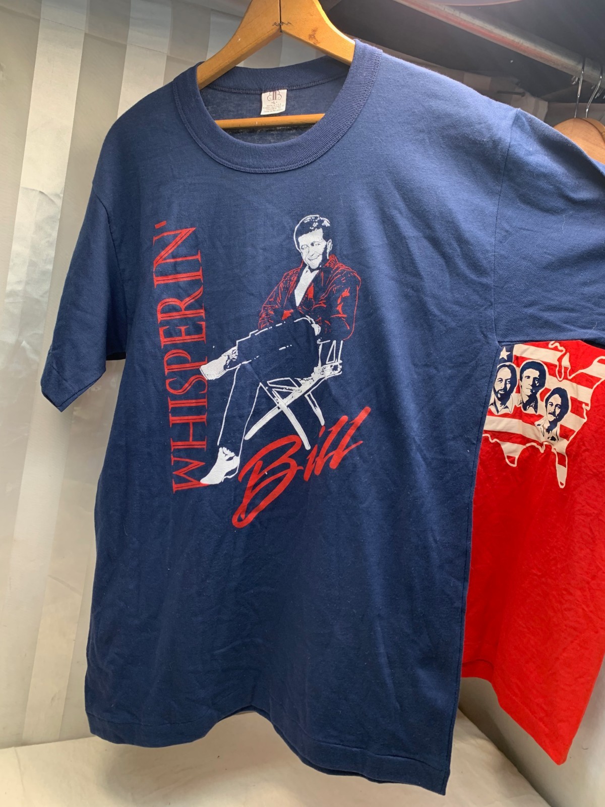 Vintage 1990s Western Whisperin’ Bill Anderson Blue Single Stitch T-Shirt Size L