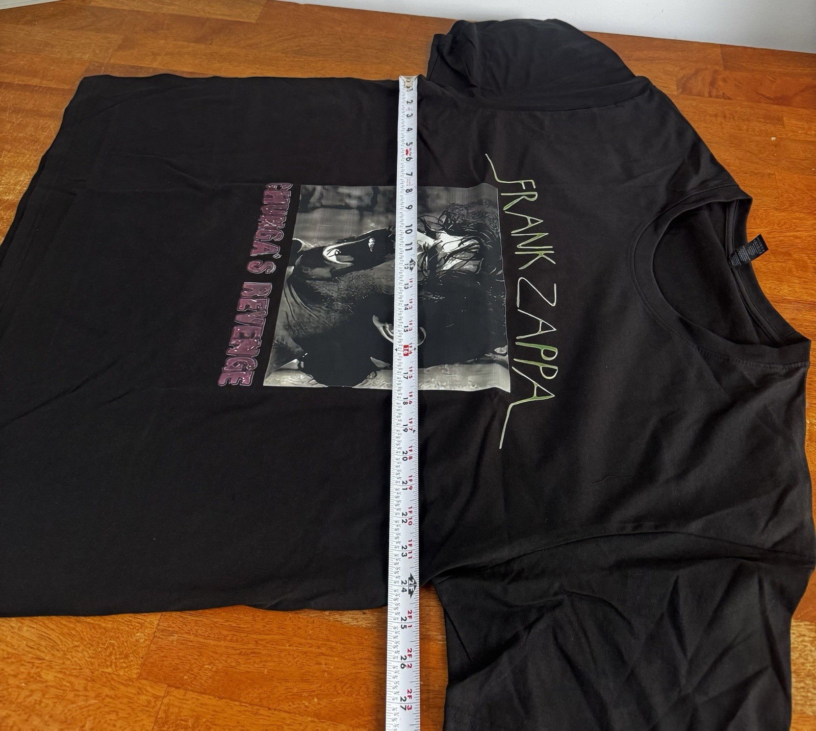 100% Cotton Men’s 2XL Black T-Shirt Rock Band Metal Style Graphic Music Zappa