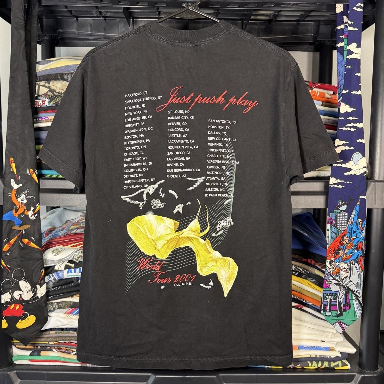Aerosmith Hajime Sorayama Just Push Play World Tour 2001 T-Shirt Size M