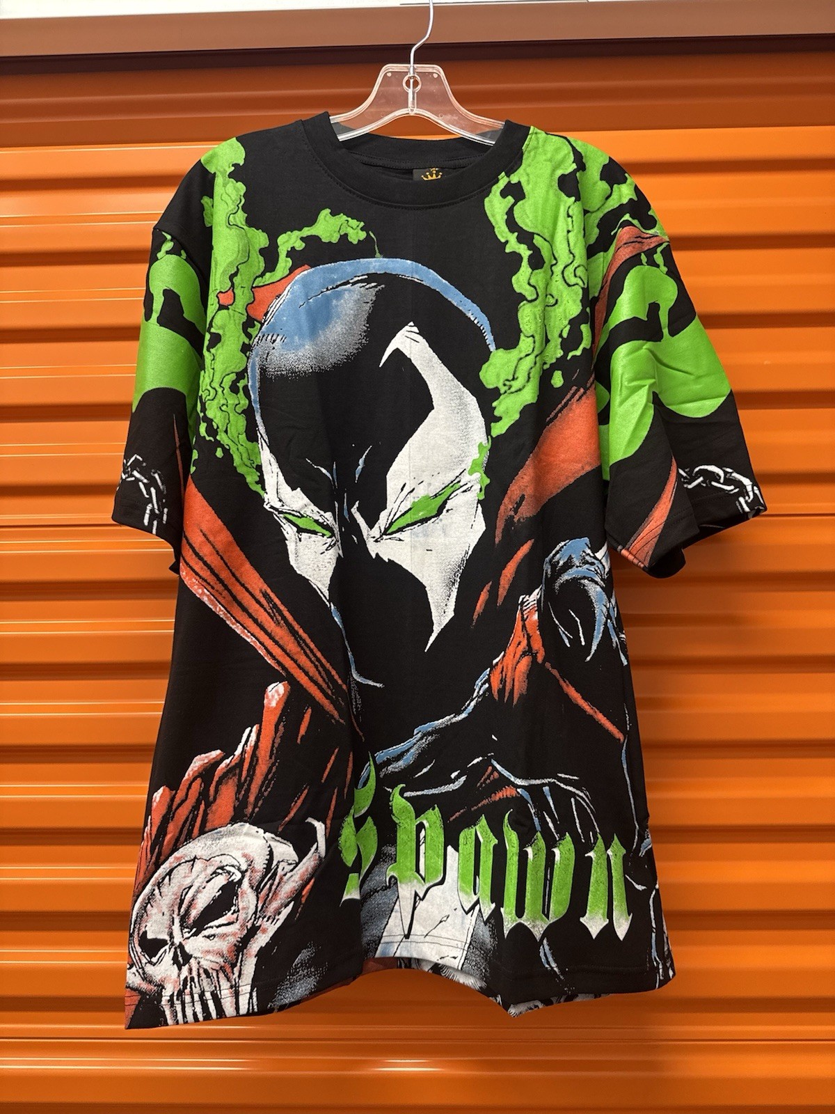 Spawn Modern AOP Black T-shirt Size XL Crown Tag All Over Print Comics