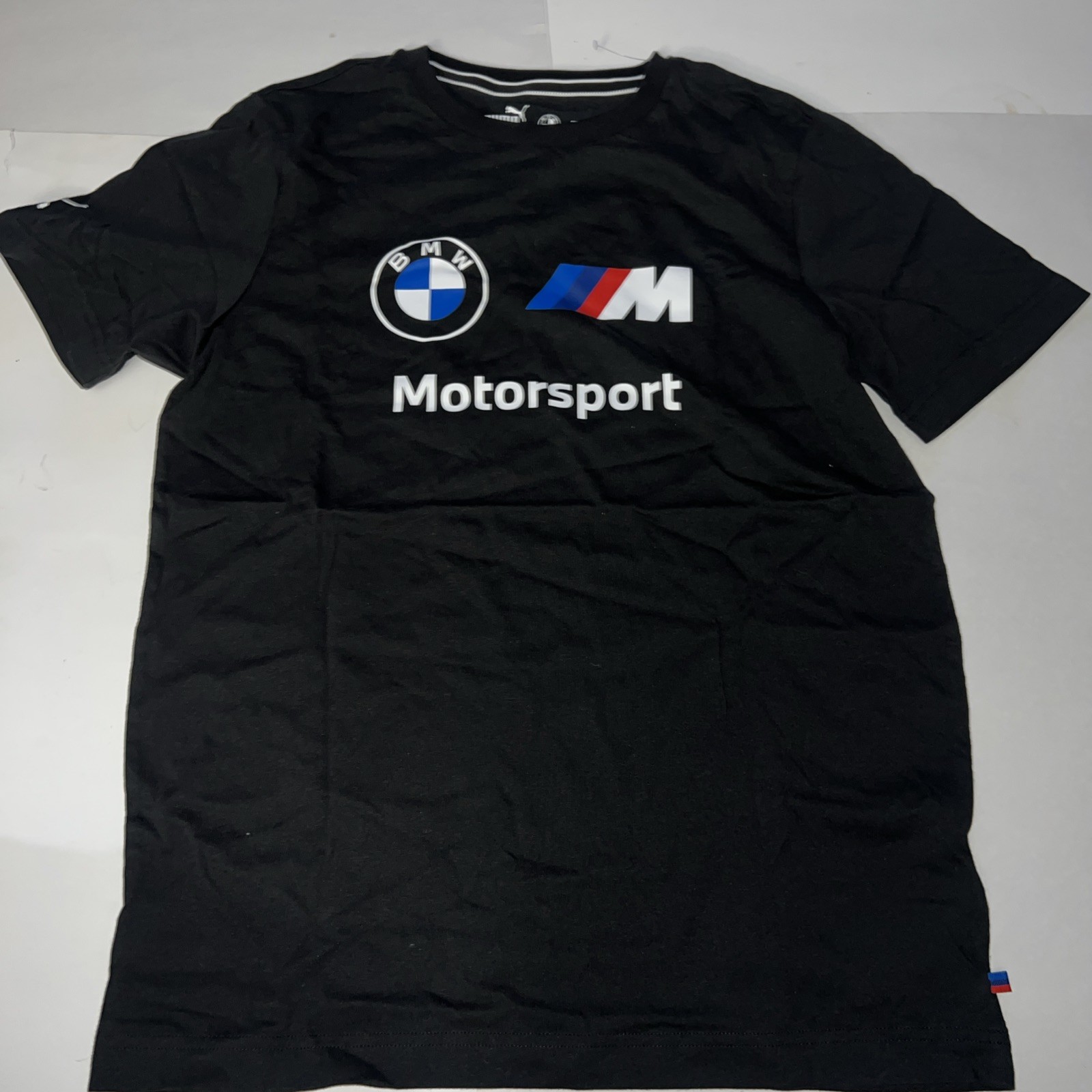 Puma BMW Motorsport Essential Logo Men’s T Shirt Black Sz S $40 NEW