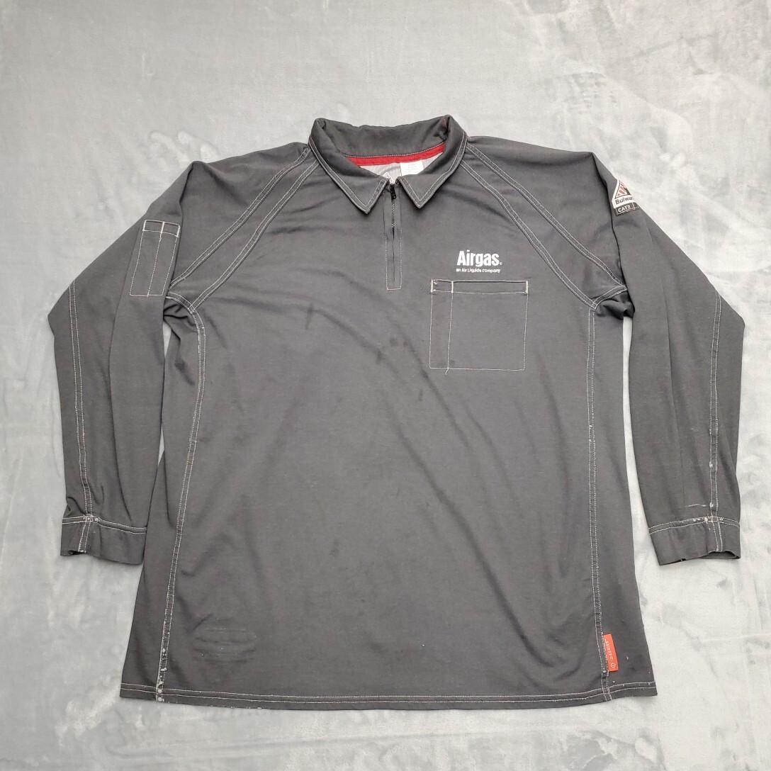 Bulwark FR Shirt Mens XL Gray Henley Flame Fire Resistant iQ Series Workwear