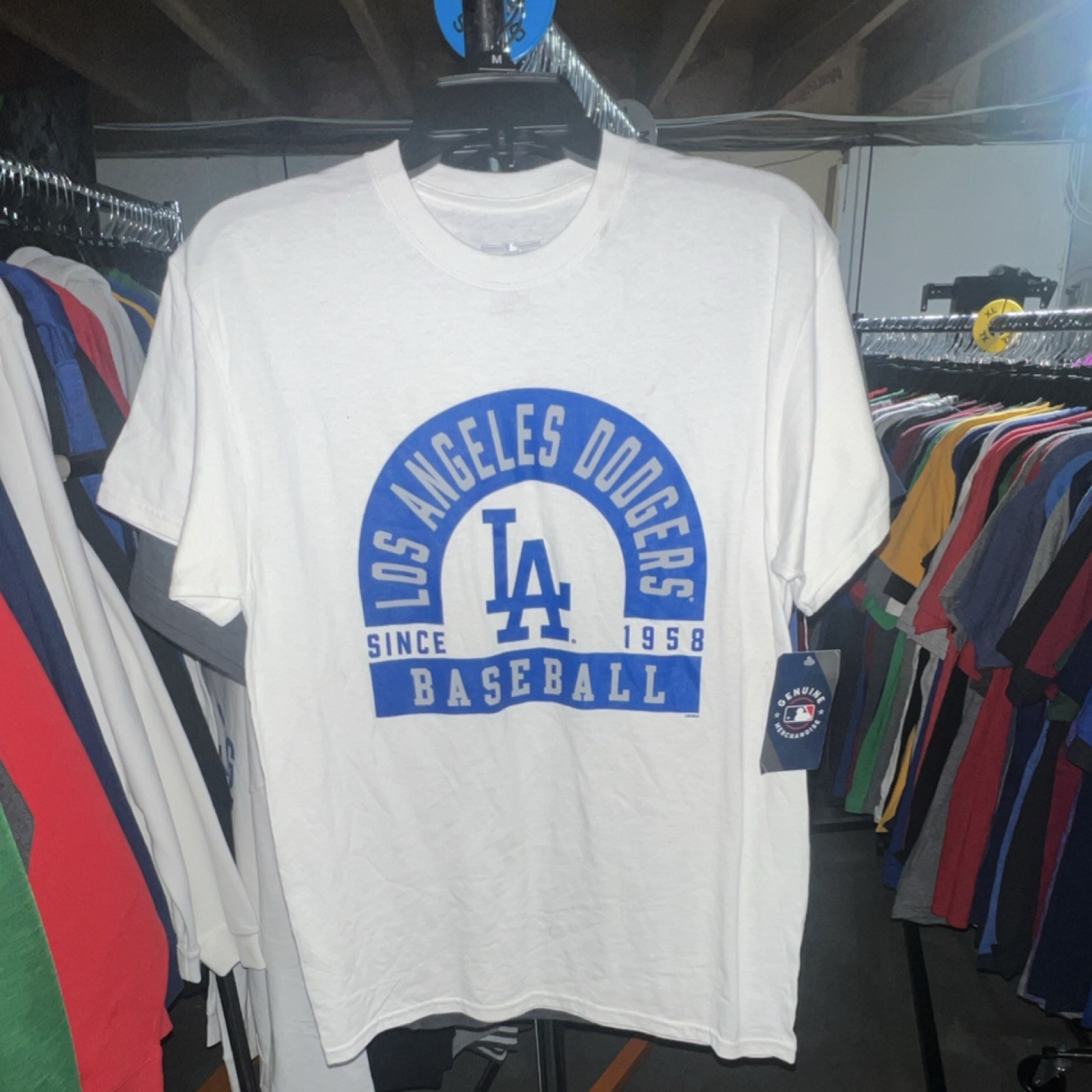 Genuine Merchandise Los Angeles Dodgers MLB White T-Shirt Size M NWT