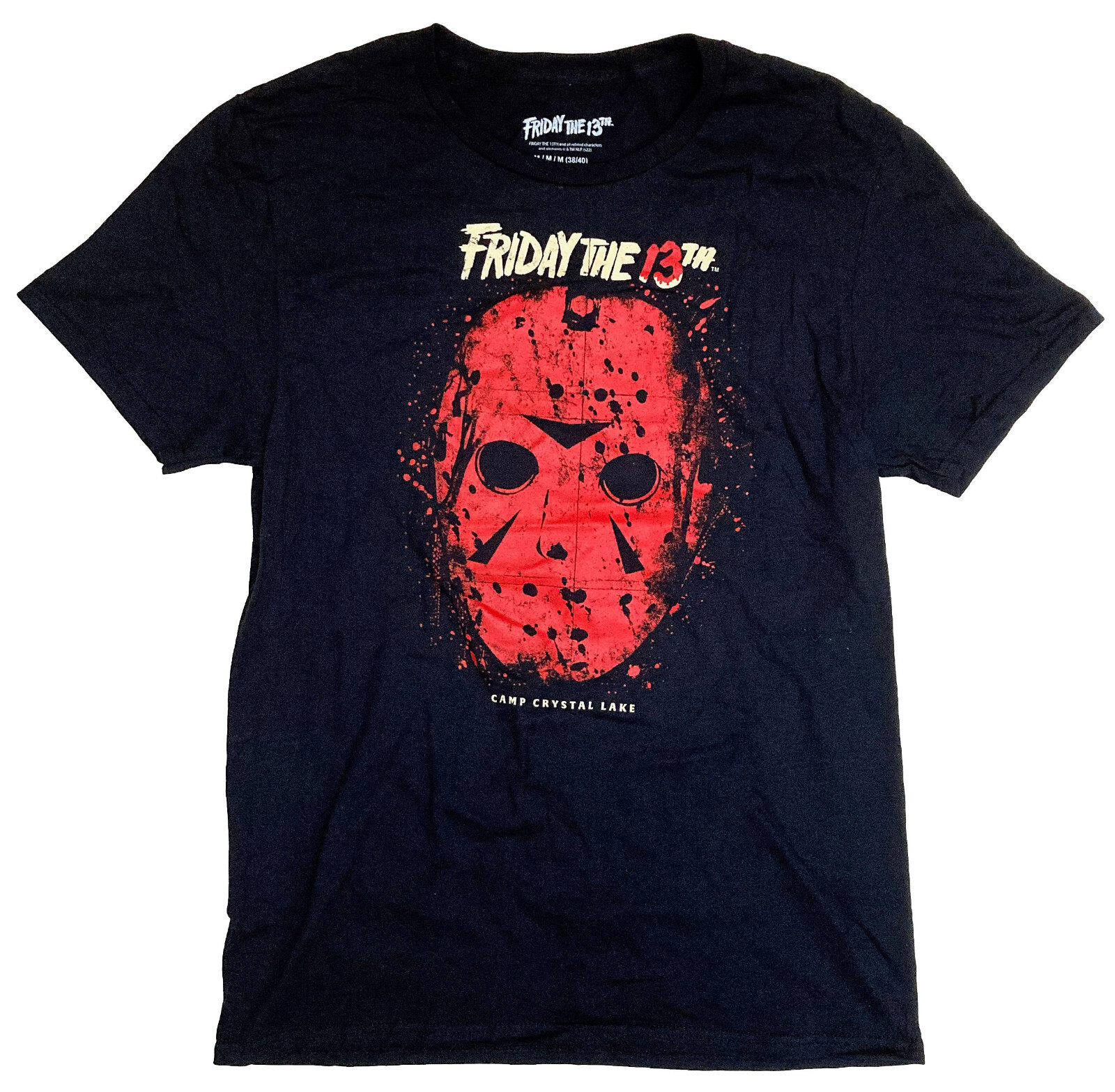 Friday the 13th Jason Mask Camp Crystal Lake Men’s Black T-Shirt