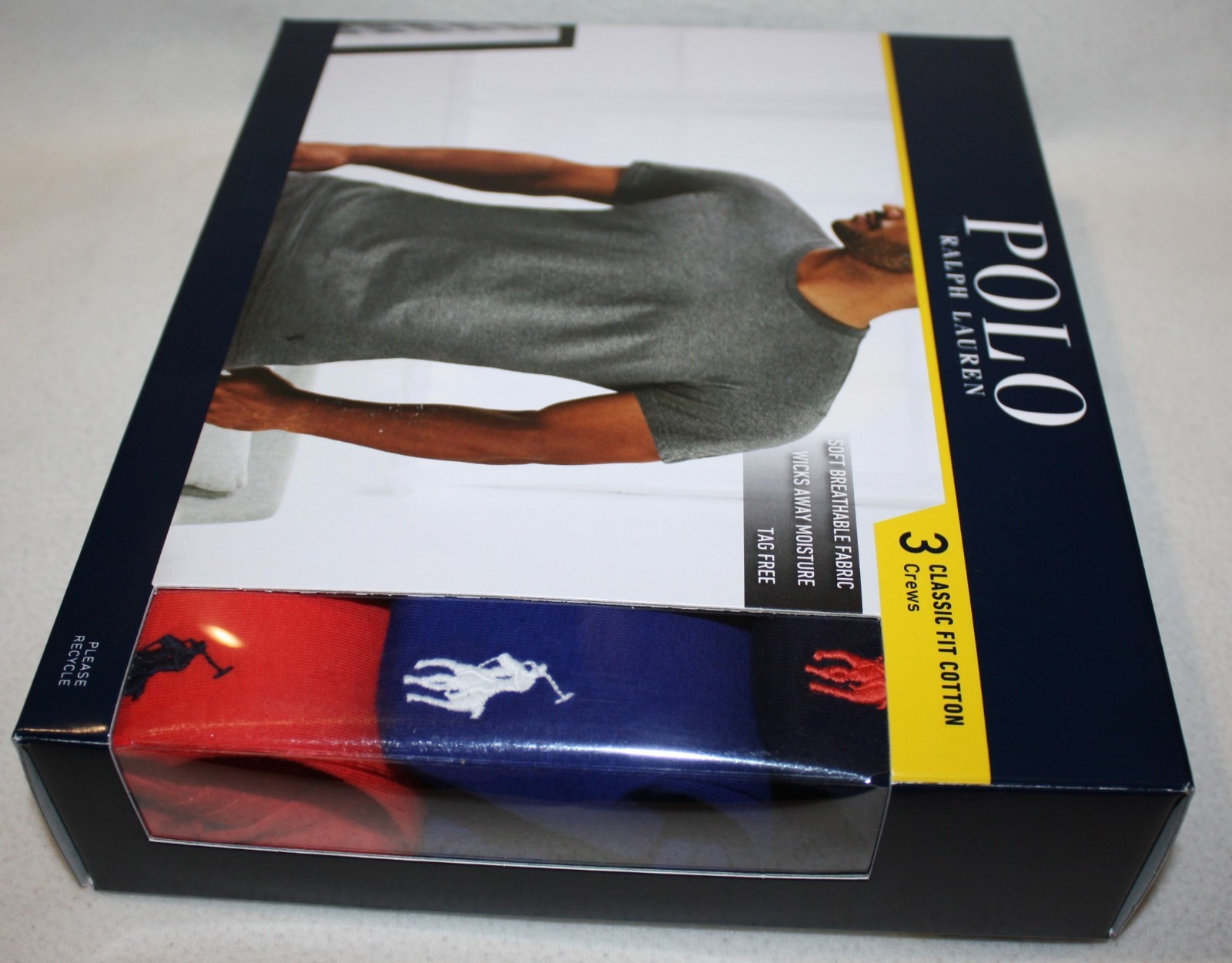 Polo Ralph Lauren Crew Neck size XLARGE T-Shirts Classic Fit 3 Pack Cotton $49