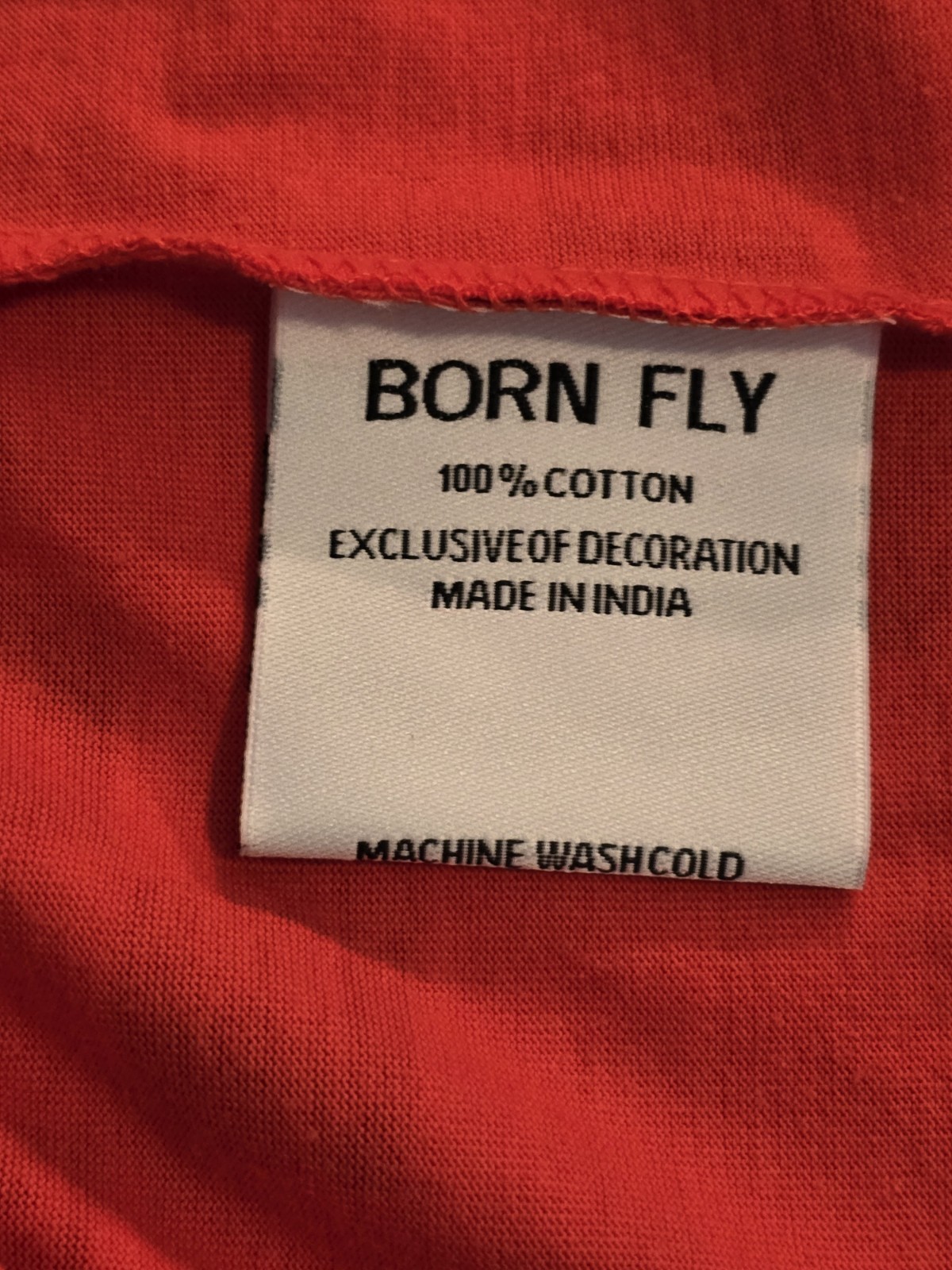 Born Fly Men’s Print Graphic “SuperFly Word” Premium Red T-Shirt Short Sleeve XL