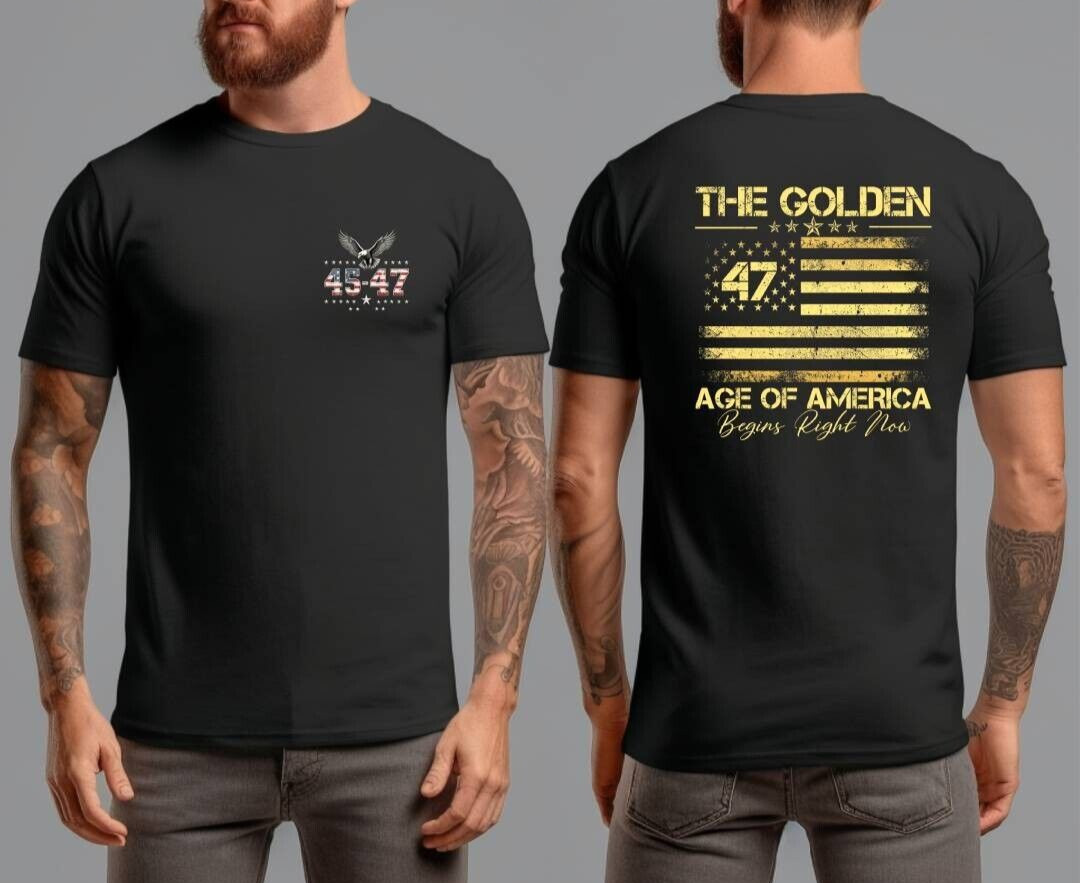Trump Vance 2024 The Golden Age of America Great MAGA Golf 45 47 Eagle T-Shirt