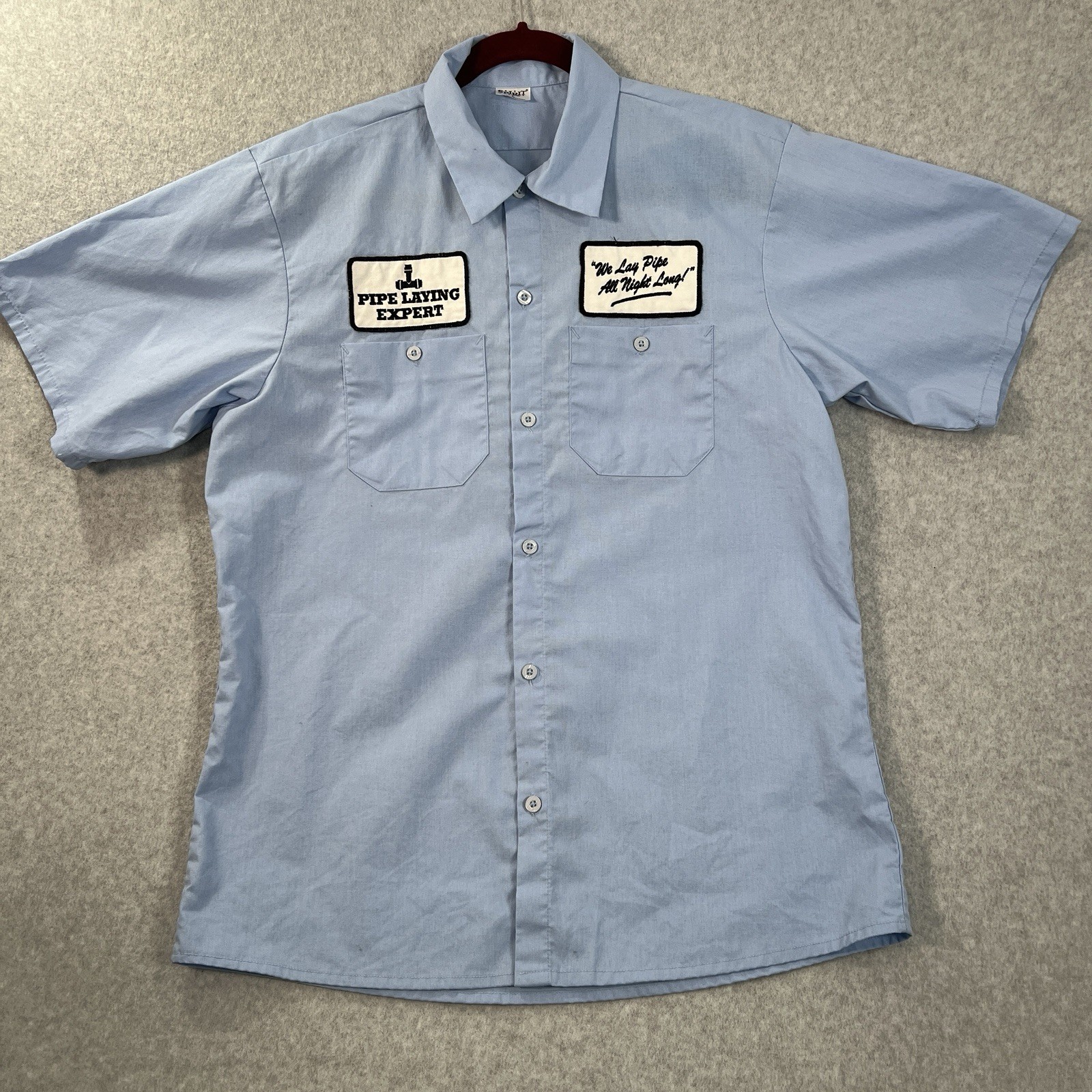 Funny Plumber Shirt Costume Cosplay Pipe laying expert Plumber Large
