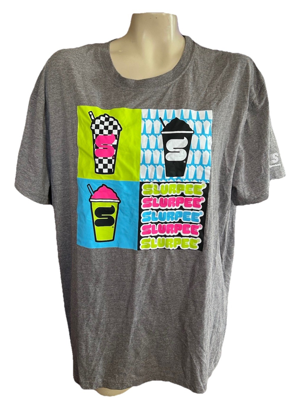 7 / 11 Slurpee T Shirt 4 Basic Food Groups Brain Feeeze XL Gray New Junk Food