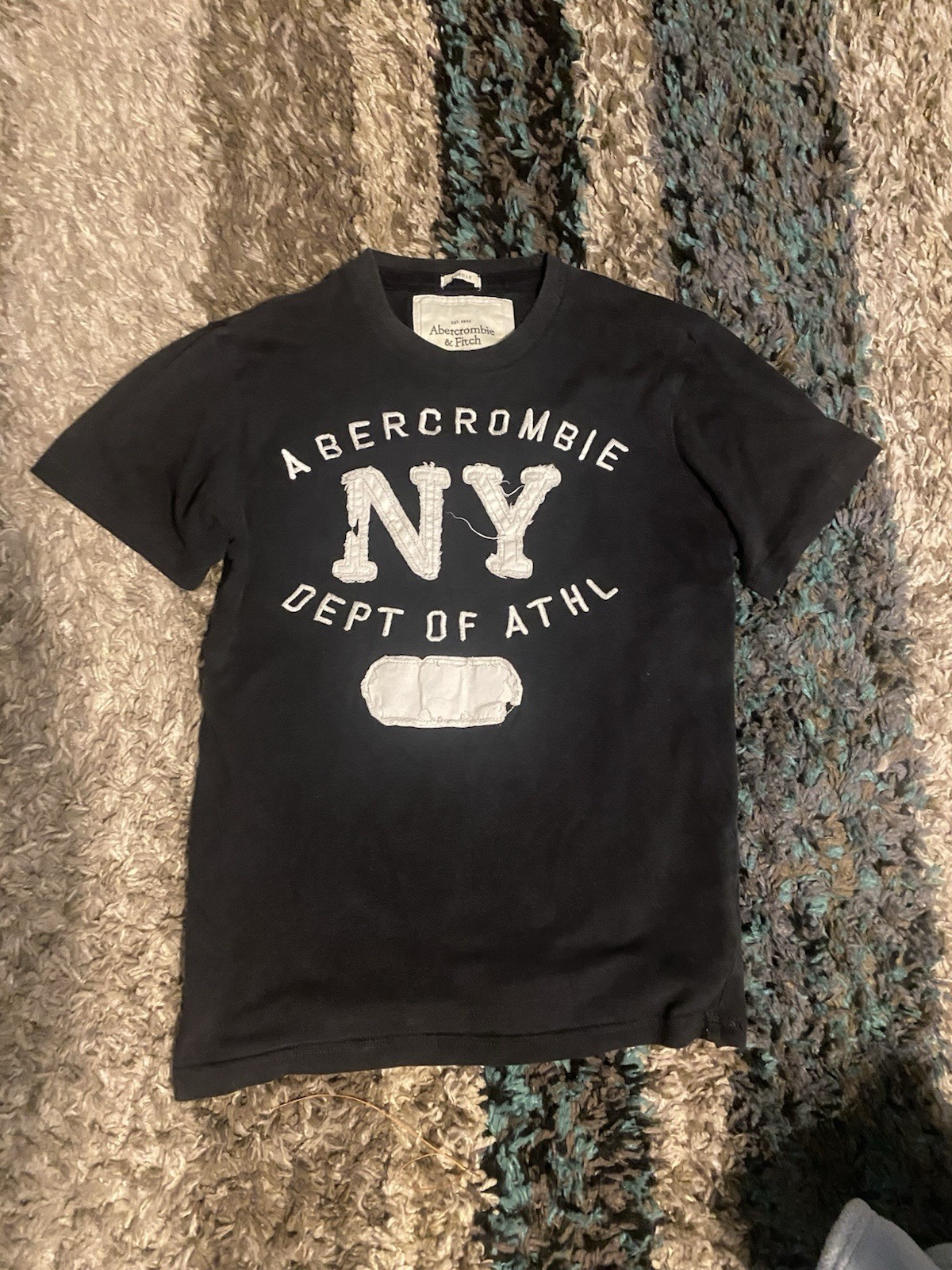 Abercrombie and Fitch Men’s Medium Muscle Black Vintage T Shirt 100% Cotton