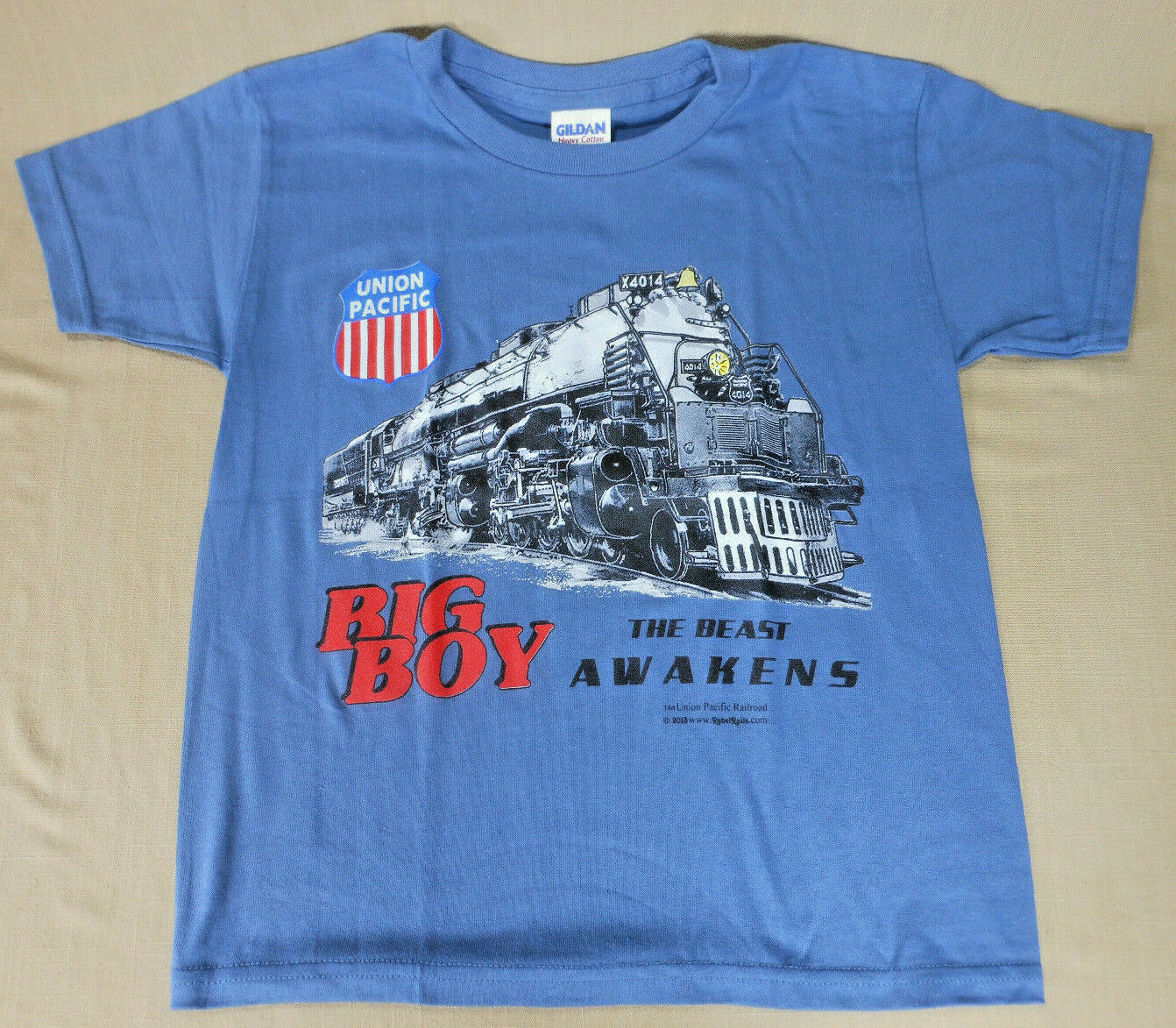 Union Pacific Big Boy 4014 Blue Tee Youth and Adult