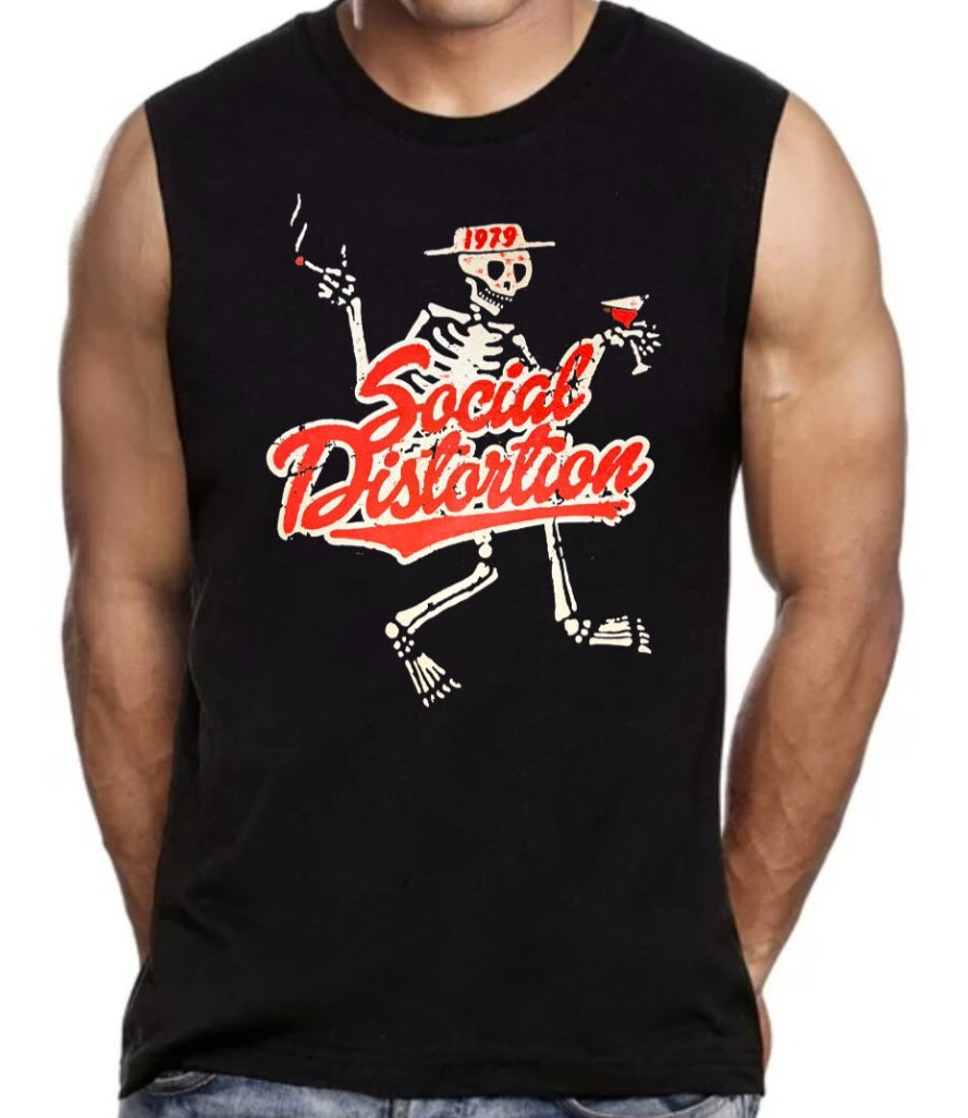 Social Distortion 1979 American Punk Rock Band Men’s Black Muscle Shirt
