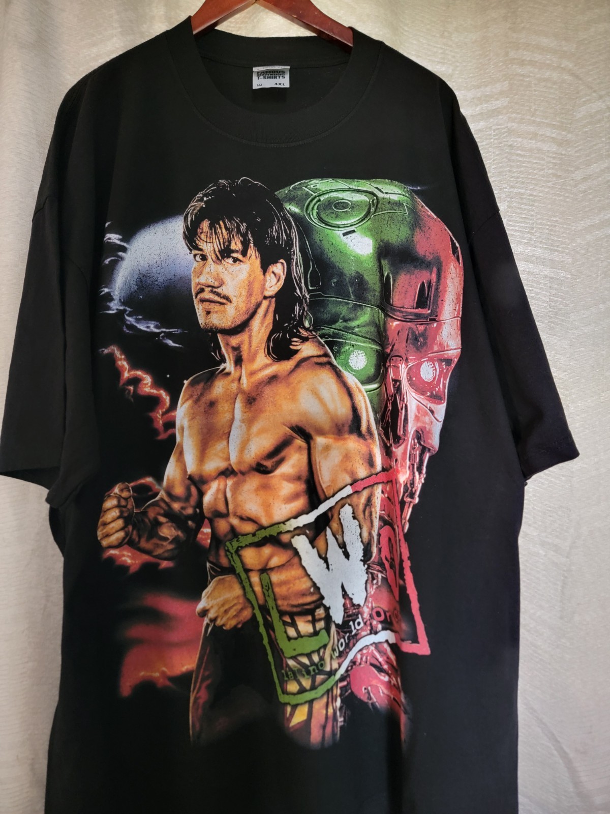 EDDIE GUERRERO LWO ON A SHAKA HEAVYWEIGHT GARMET DYED T SHIRT “MODERN”