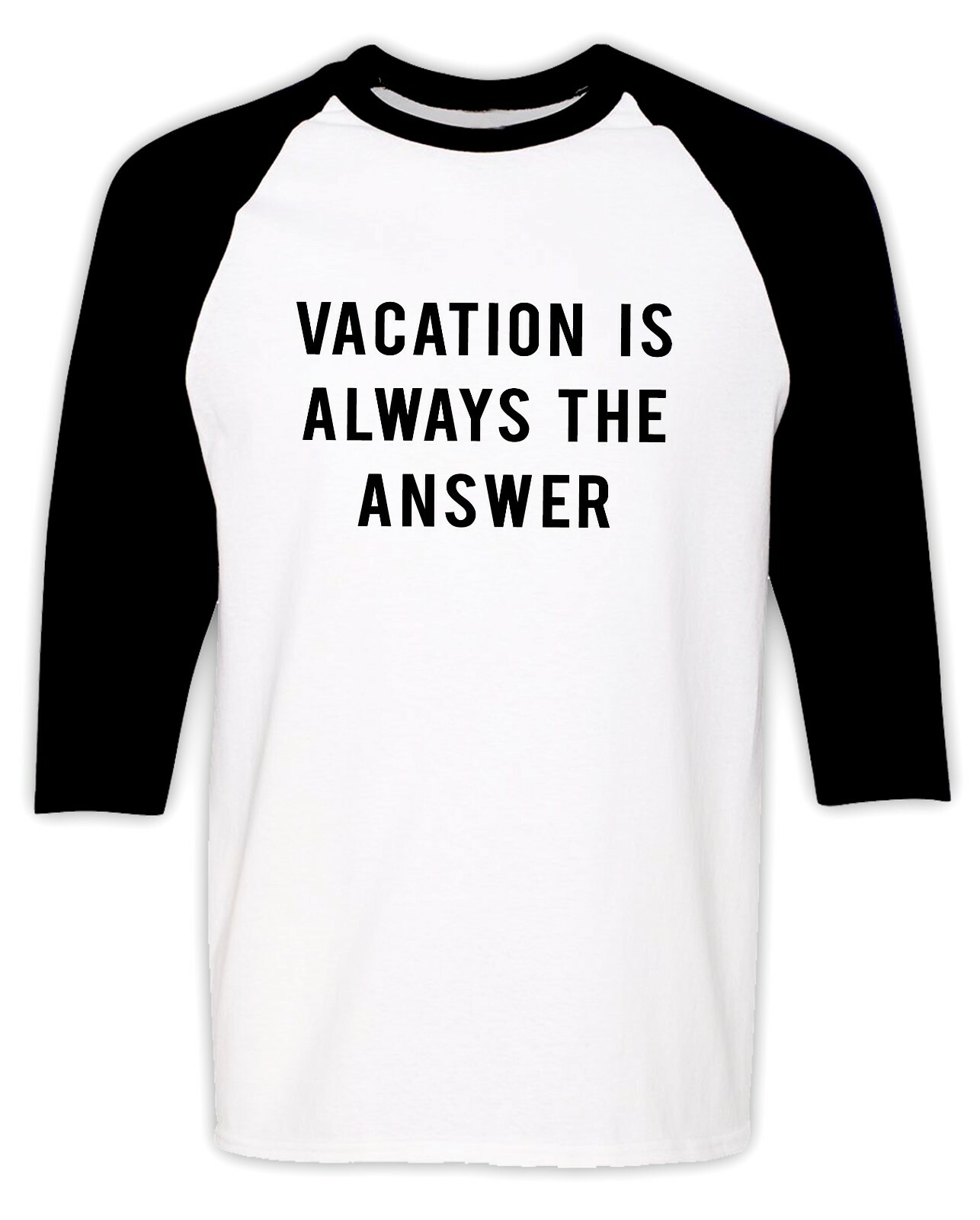 Vacation Raglan T-shirt Summer Outdoor Funny Beach Road Trip Holiday Lover Gift