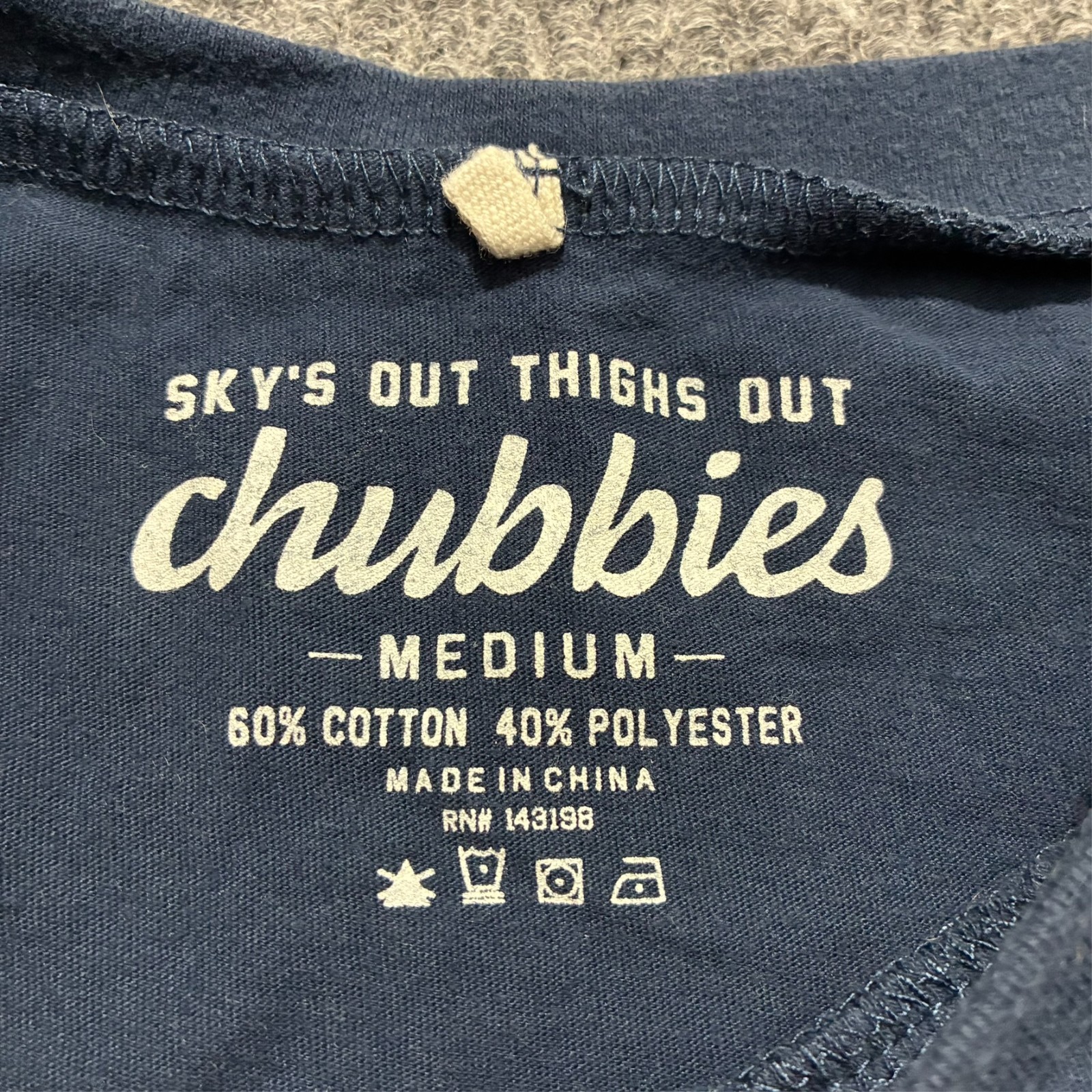 Chubbies “Welcome To The Weekend” Shirt Mens Size Medium Navy Short Sleeve