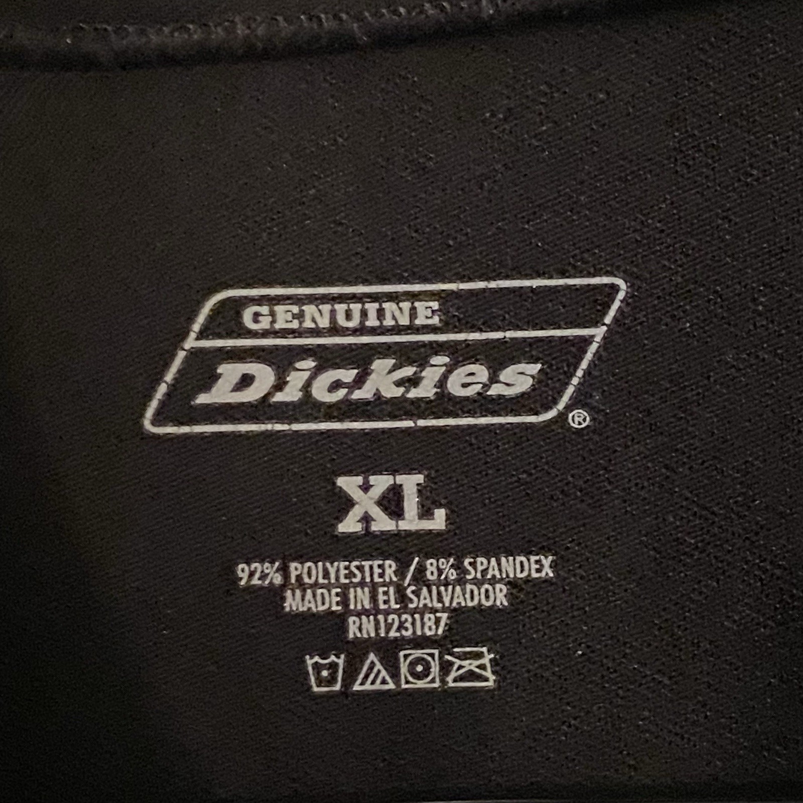 Dickies Mens XL Black BaseLayer Long Sleeve High Neck Spandex Stretch Workwear