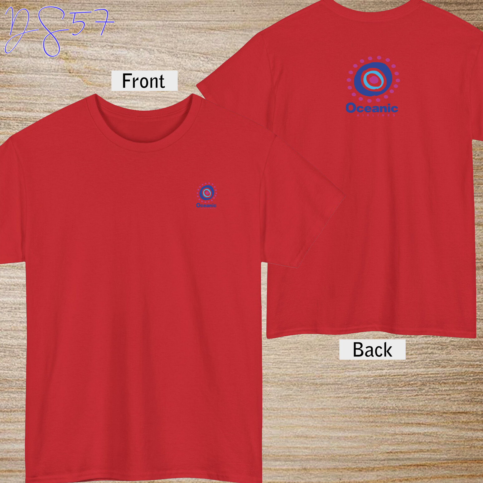 Oceanic Airlines Vintage Logo Shirt Black/Navy/Grey/White/Red/Blue T-Shirt S-5XL