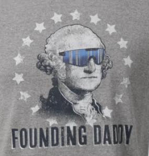 USA 250th T-Shirt Mens Med Founding Daddy Fathers Day 60% Cotton Blend Free Ship