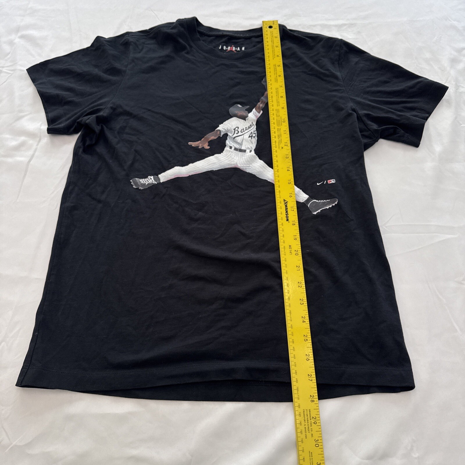 Jordan Shirt Mens Medium Black Birmingham Barons Jumpman Logo Air Baseball