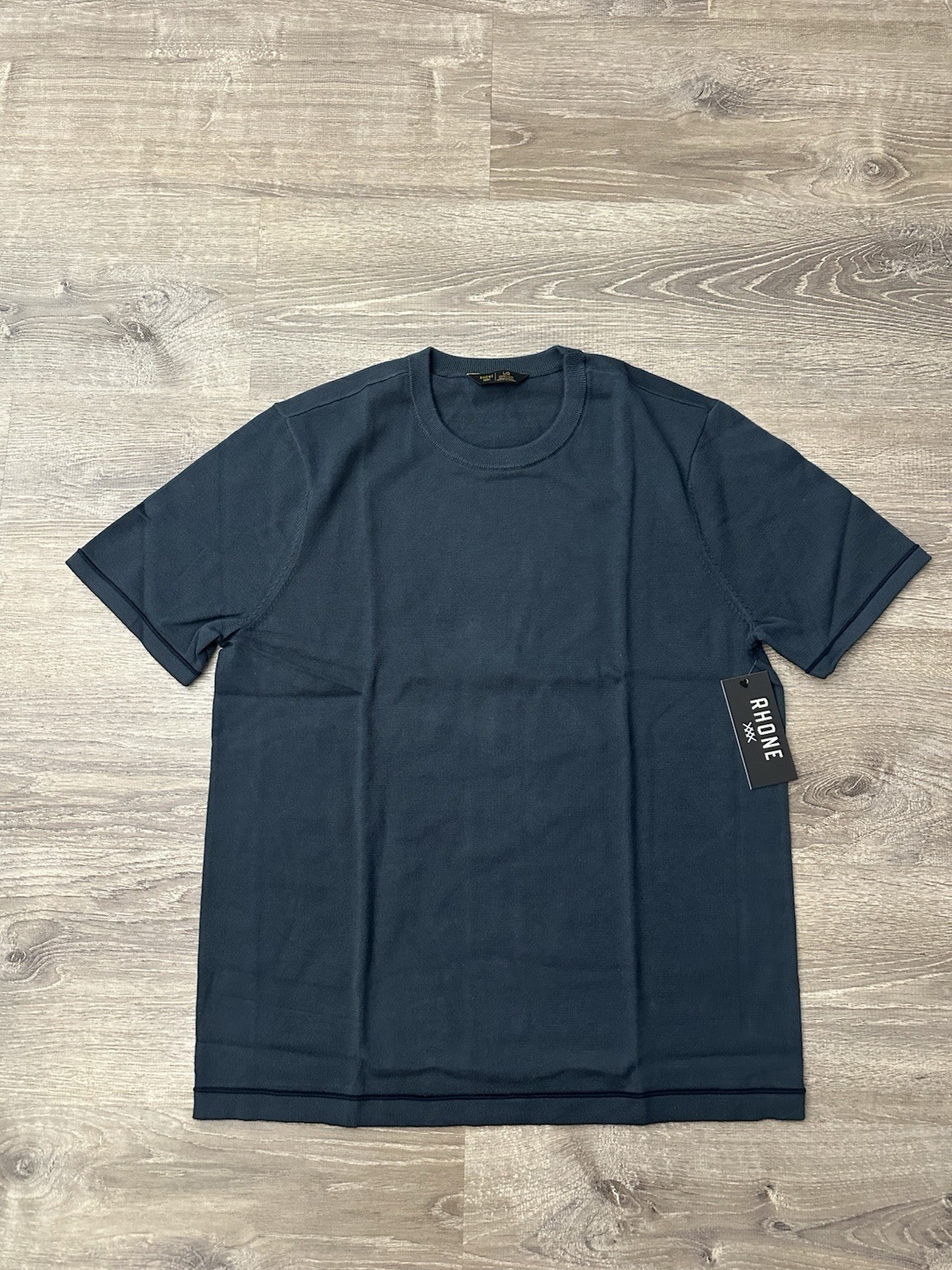 Rhone Compass Knit Tee Men’s Large Deep Sea Blue/ True Navy