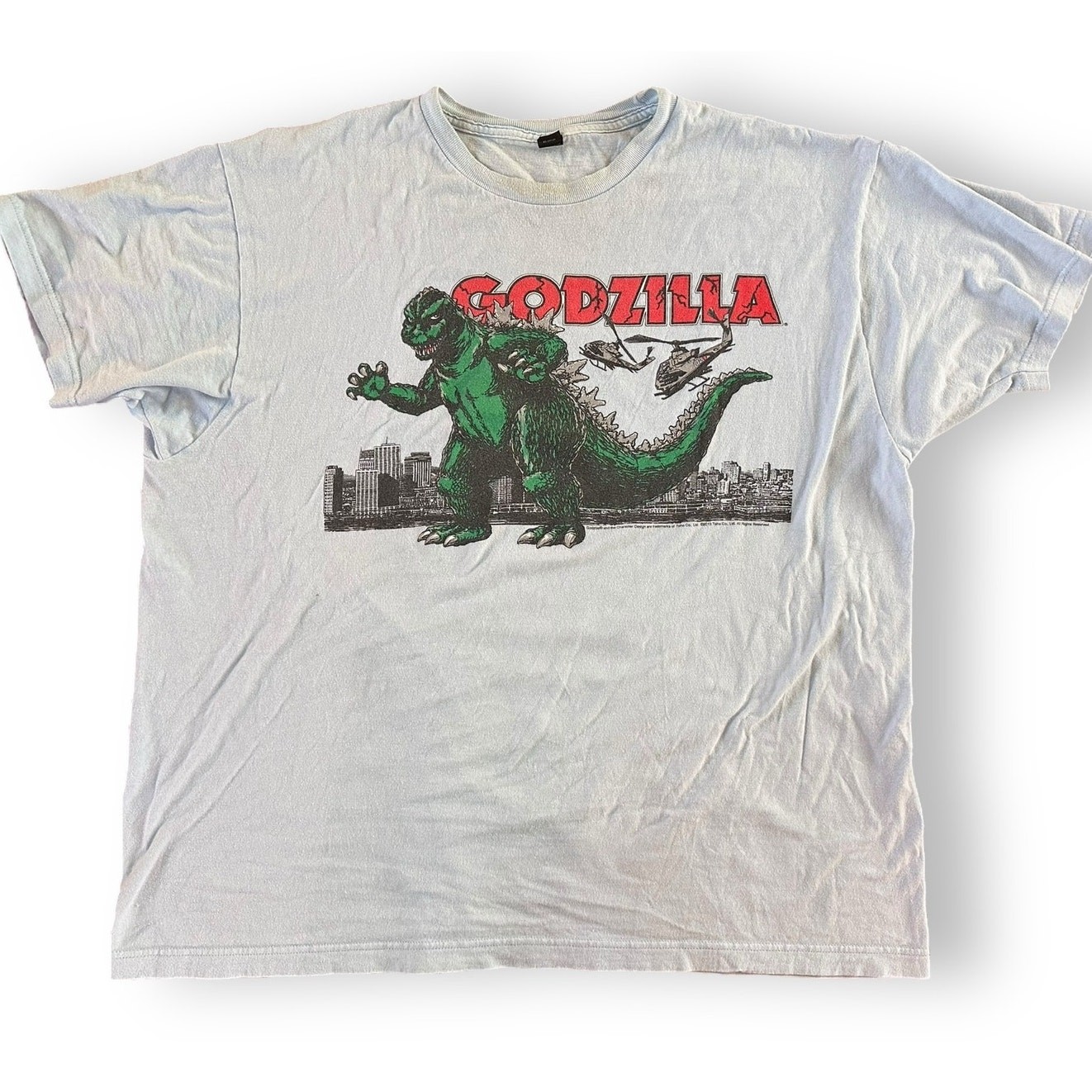 Godzilla Helicopter Air Strike Attack Blue T shirt Impact Merchandising