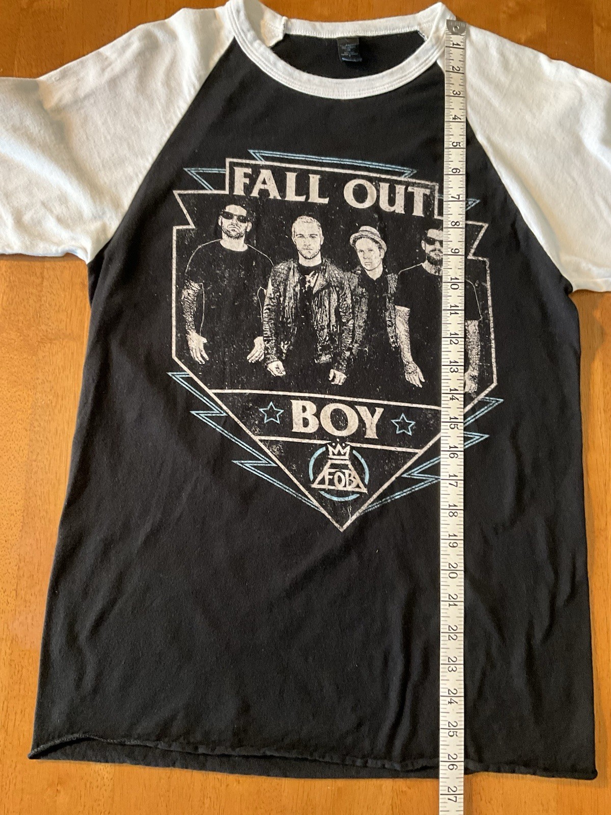 FALL OUT BOY Raglan T-Shirt Size Small Hardcore Punk Emo Cotton Pre Shrunk