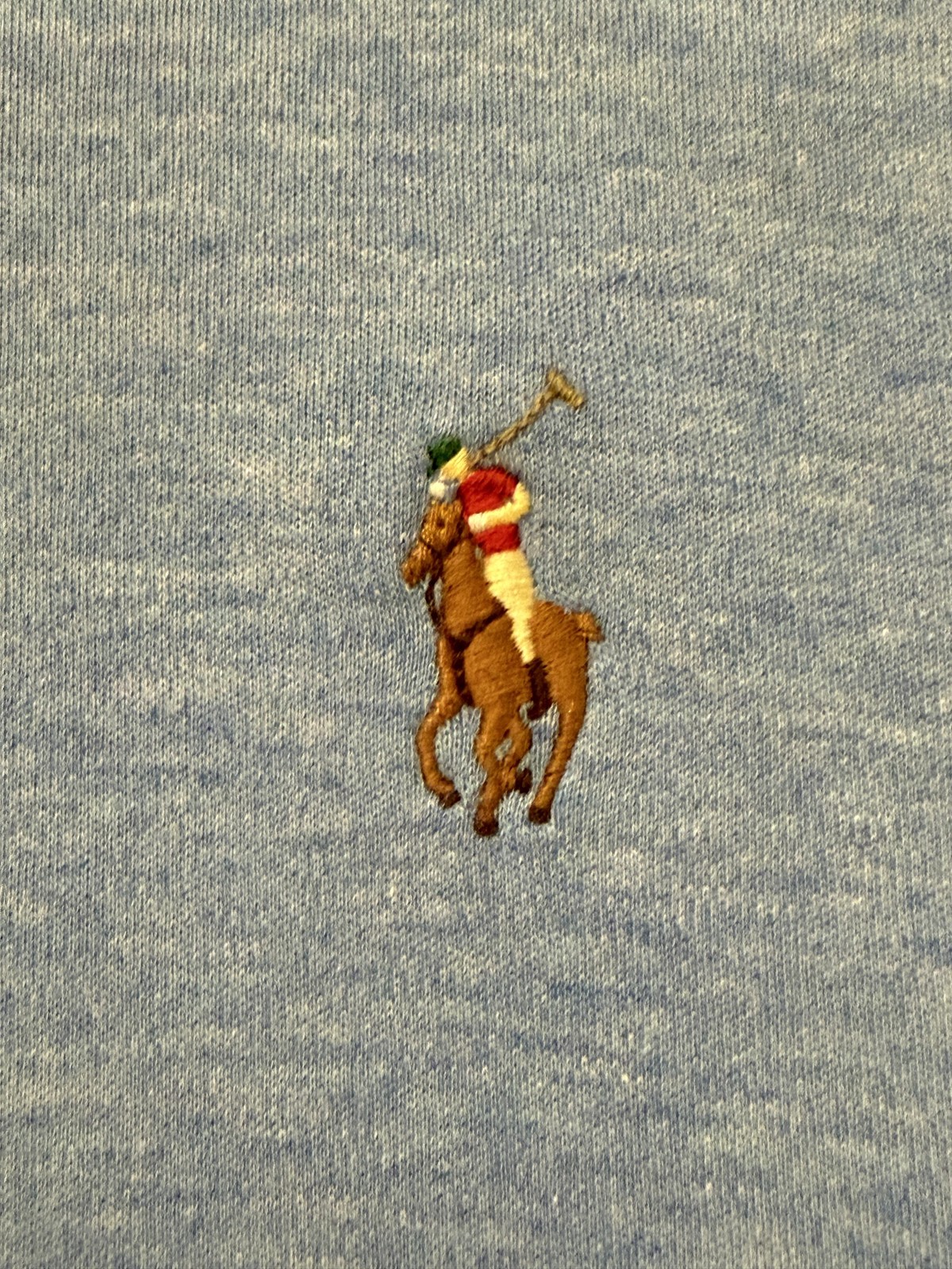Polo Ralph Lauren Shirt Mens XL Blue Classic Fit Tri Color Pony Embroidered Logo