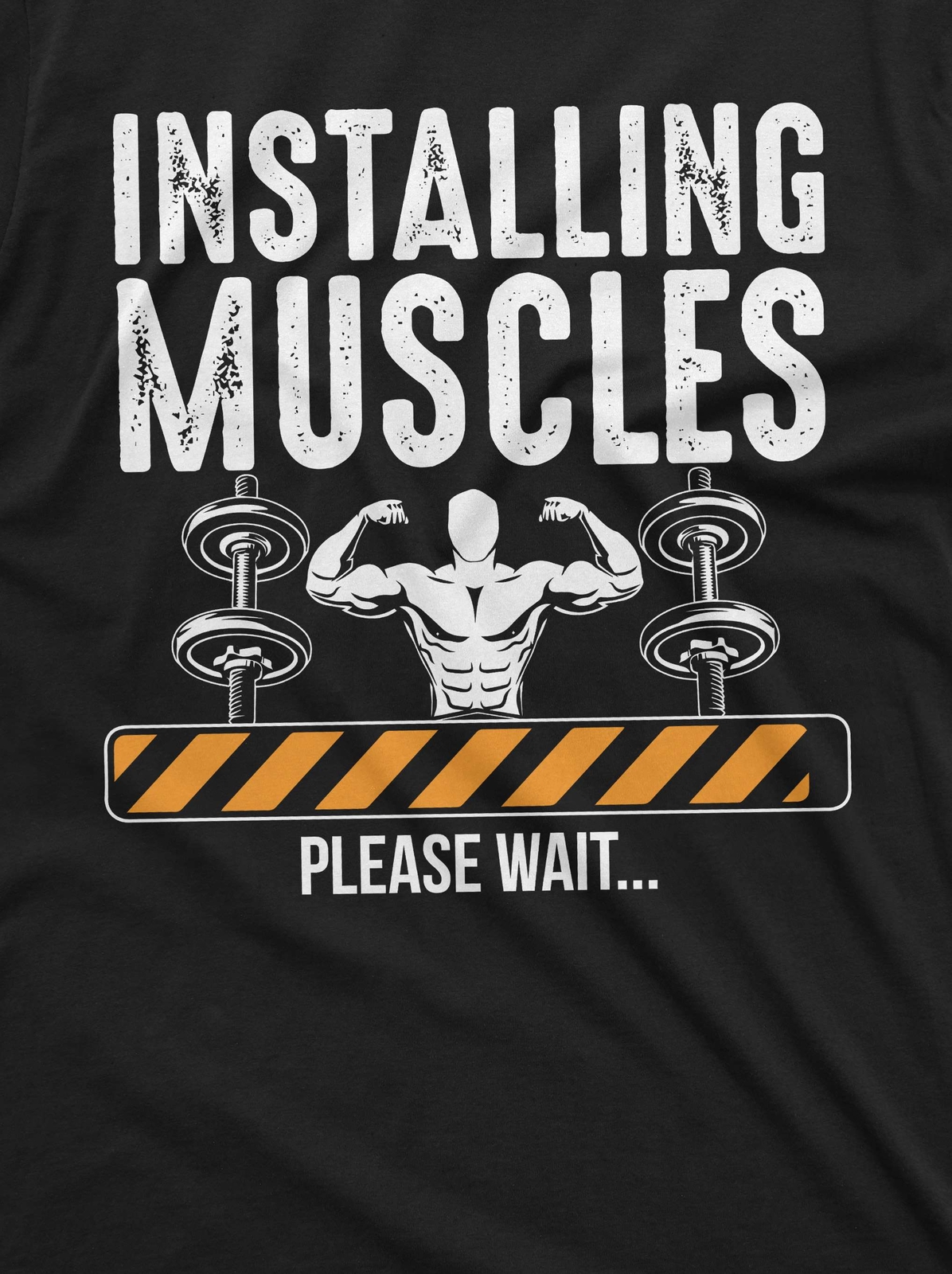 Mens Installing Muscles Shirt Gym Shirts Bodybuilder Shirt Funny Gym Joke Tees