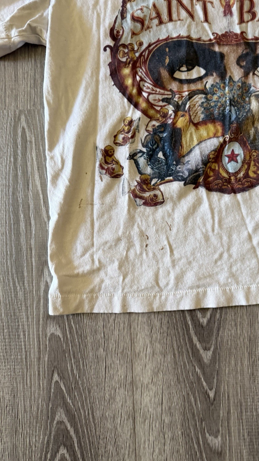 Bape x Saint Michael Jackson Color Cream White Size M Used From Japan