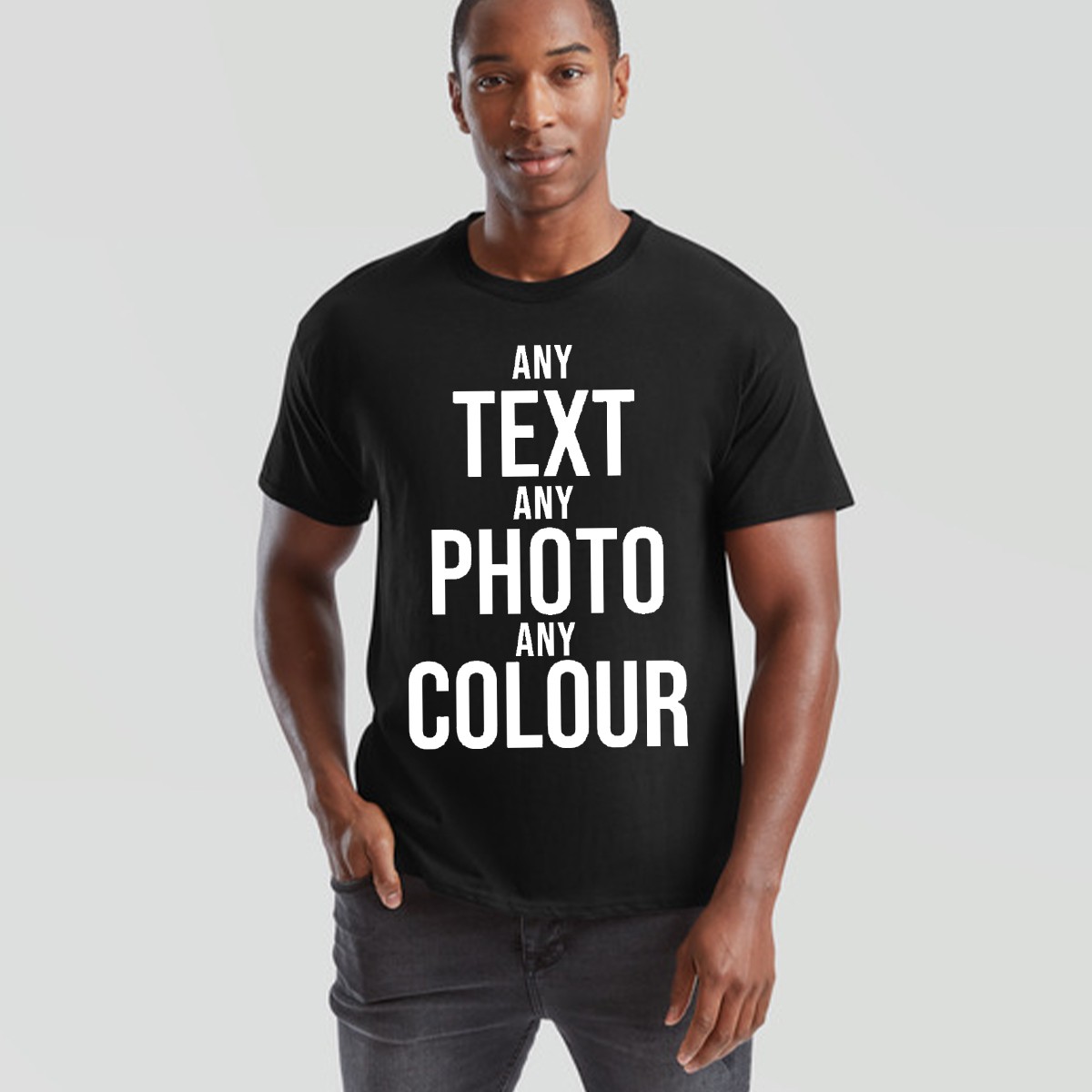 Custom Print Personalised Unisex Tshirt Customise Text Or Photo