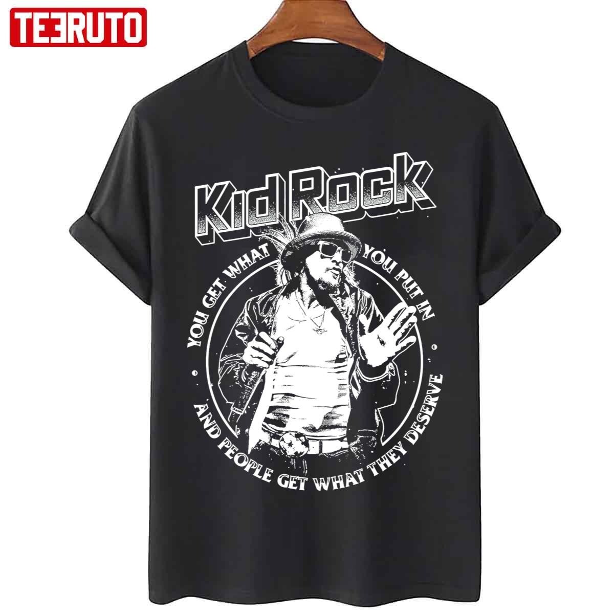 Vintage Kid Rock Live In Concert Cotton Black S-4XL Unisex Tee Shirt BT231