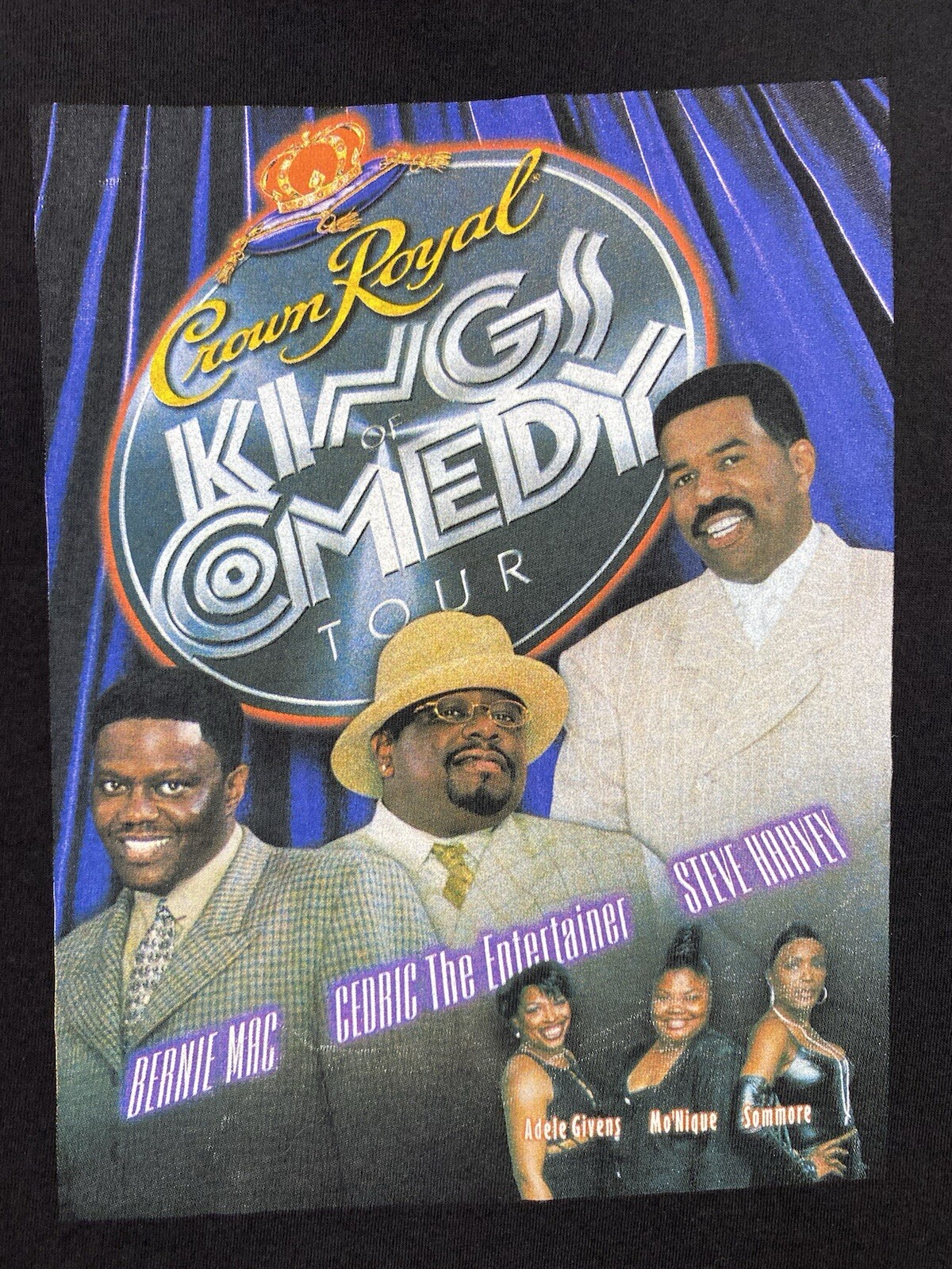 Vintage Crown Royal Promo Kings Of Comedy Tour XL T-Shirt Bernie Harvey Cedric